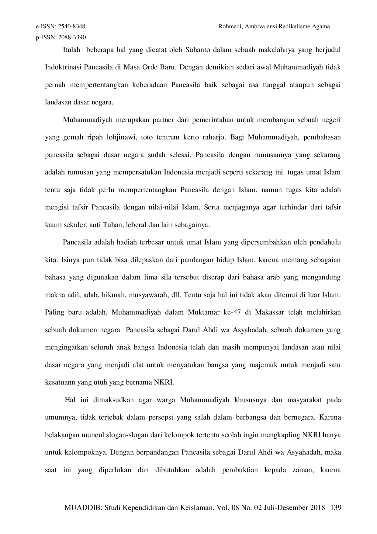 JURIS Ambivalensi Radikalisme Agama Dalam Perspektif Muhammadiyah