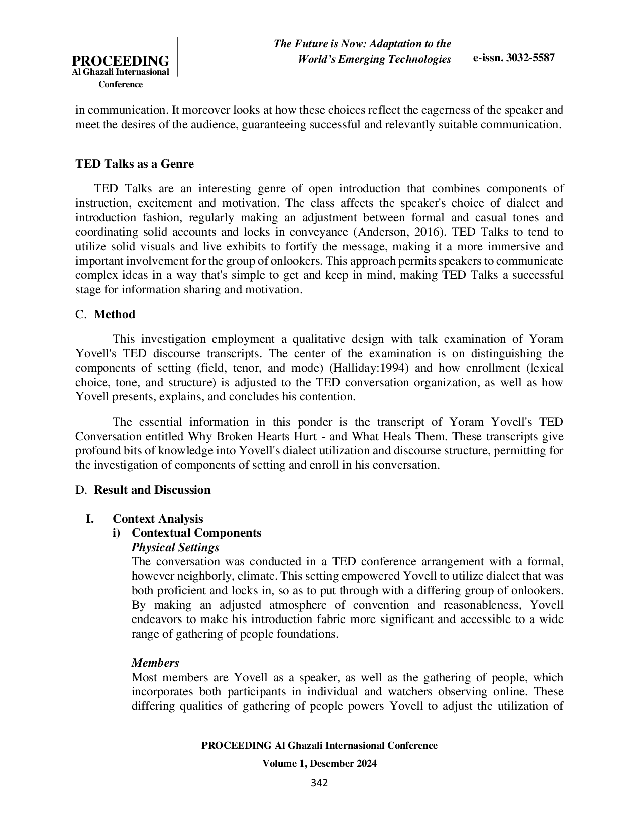 JURIS Analyzing The Concepts Of Context And Register In Youtube Content Ted Talks Why Broken Hearts Hurt And What Heals Them By Yoram Yovell
