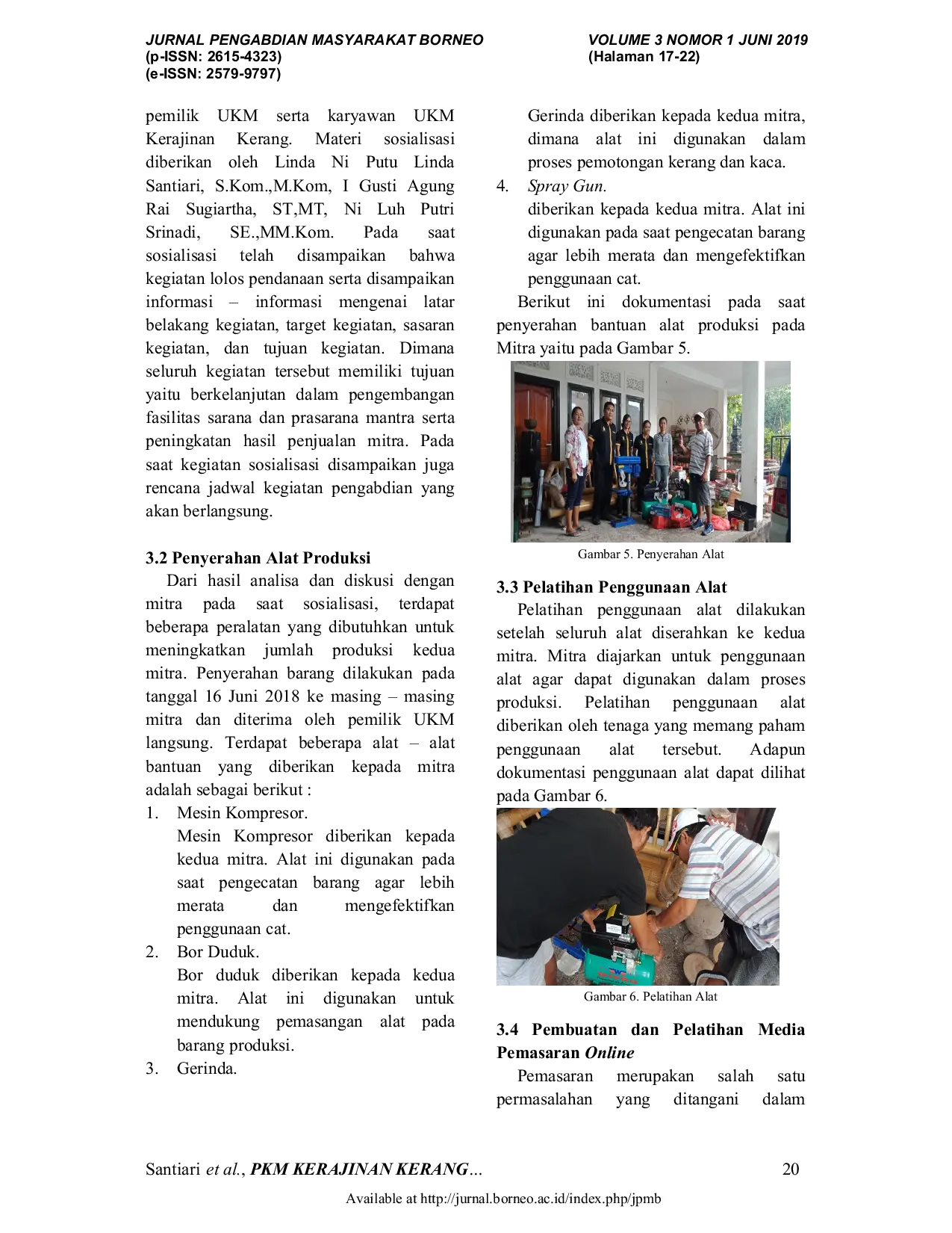 JURIS PKM Kerajinan Kerang di Banjar Lodalang Desa Kukuh Marga Tabanan