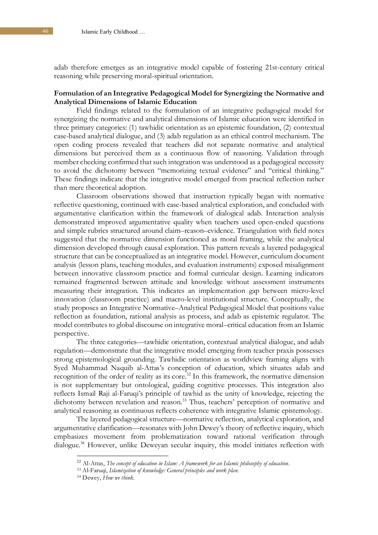 JURIS Islamic Early Childhood Education In The Era Of Cognitive Transformation Advancing Critical Thinking Through Reflective And Inquiry Based Practices