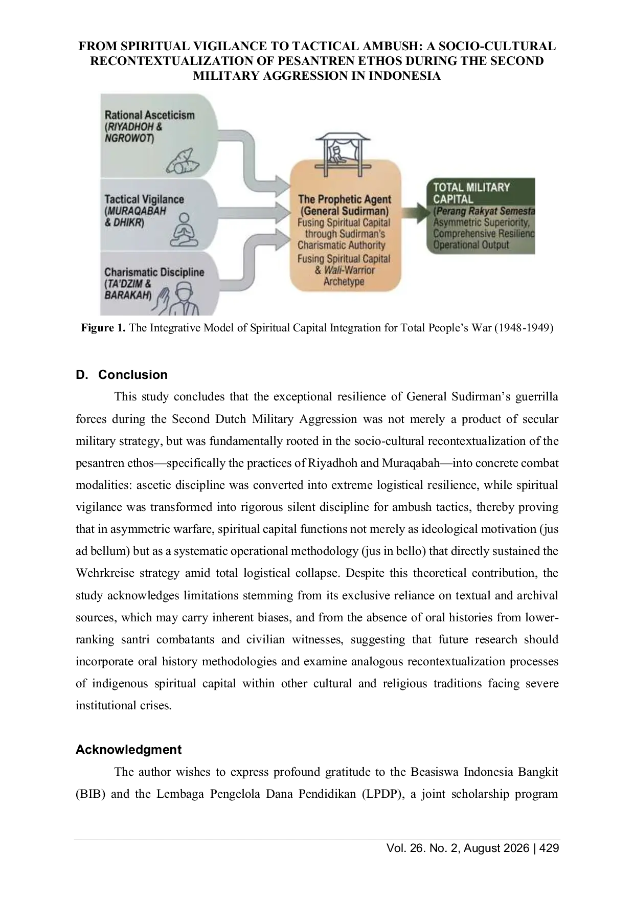 JURIS From Spiritual Vigilance to Tactical Ambush A Socio Cultural Recontextualization of Pesantren Ethos During the Second Military Aggression in Indonesia