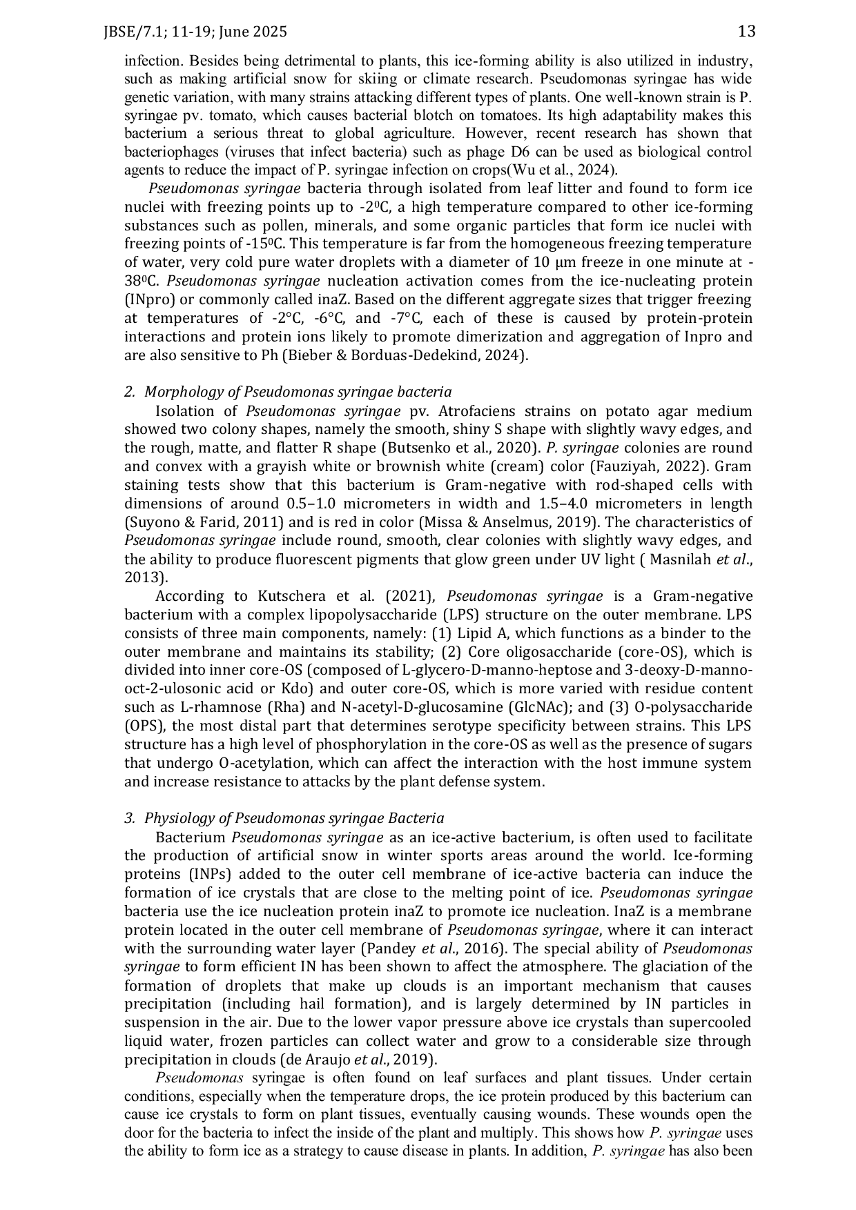 JURIS Wonders of the Invisible World Pseudomonas syringae the Ice Maker