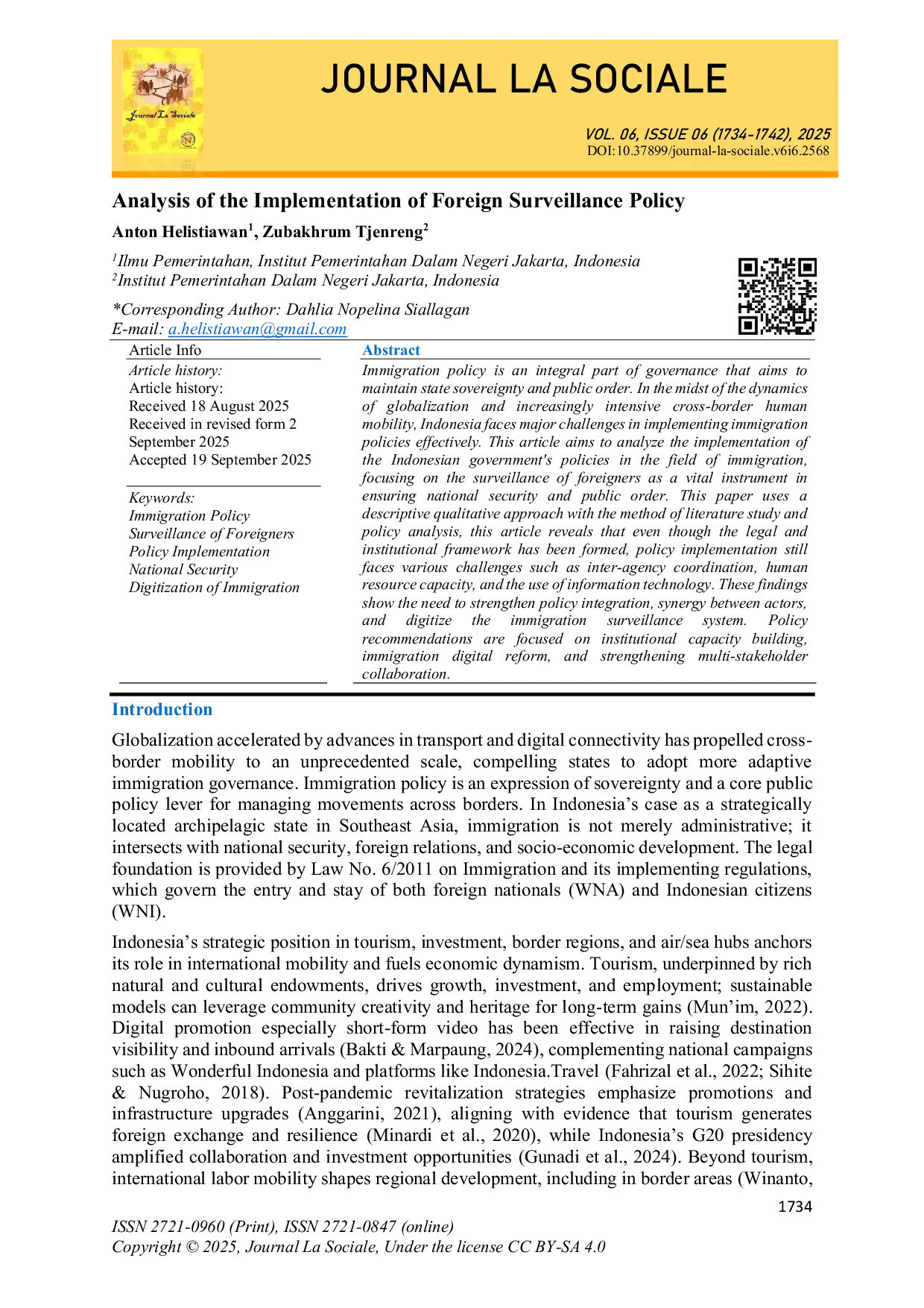 JURIS Analysis of the Implementation of Foreign Surveillance Policy