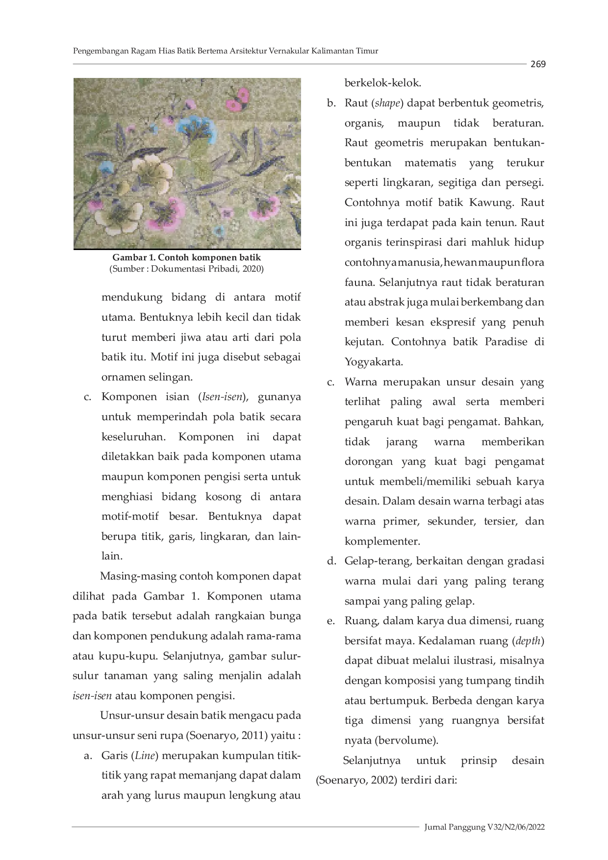 JURIS Pengembangan Ragam Hias Batik Bertema Arsitektur Vernakular Kalimantan Timur