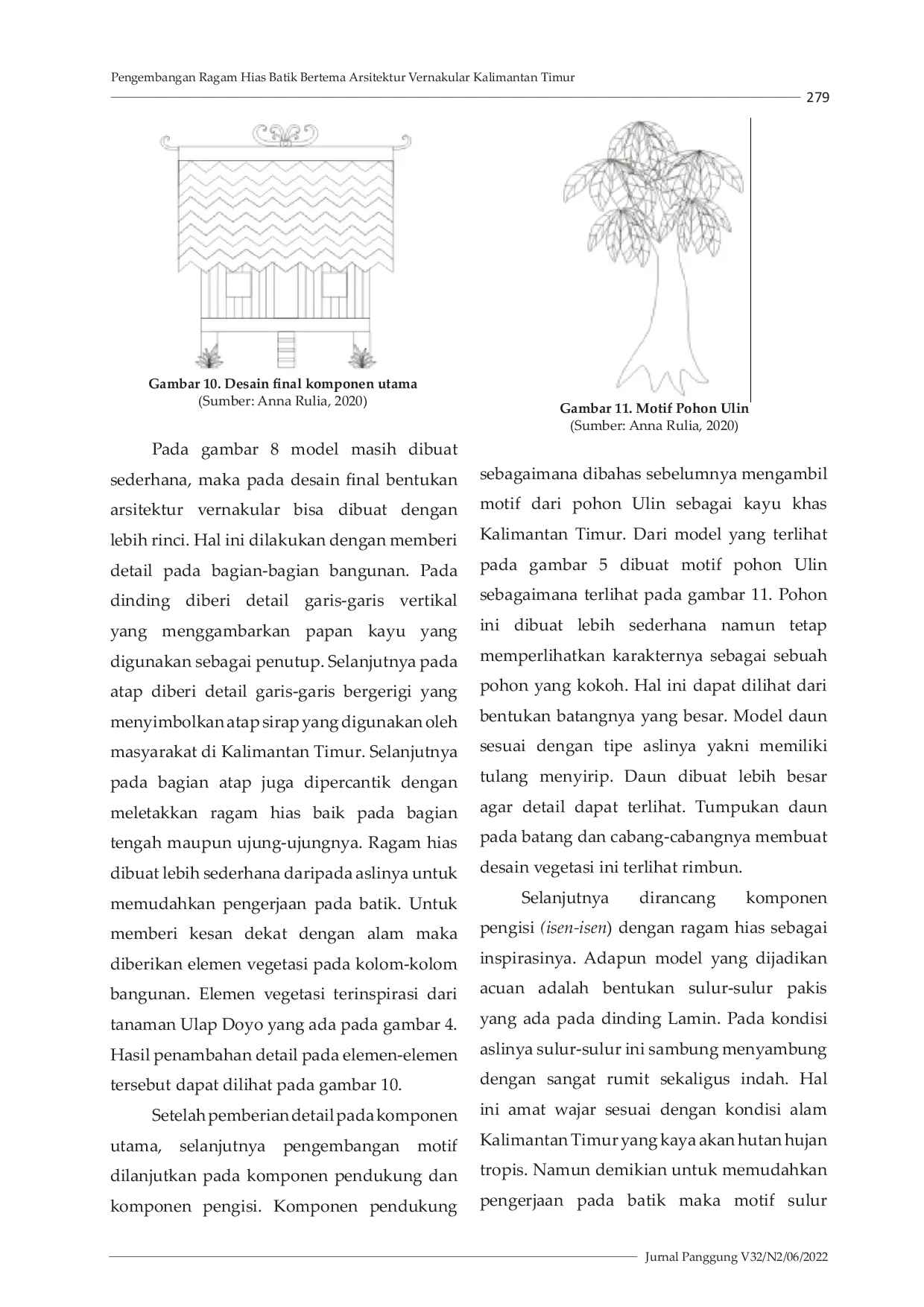 JURIS Pengembangan Ragam Hias Batik Bertema Arsitektur Vernakular Kalimantan Timur