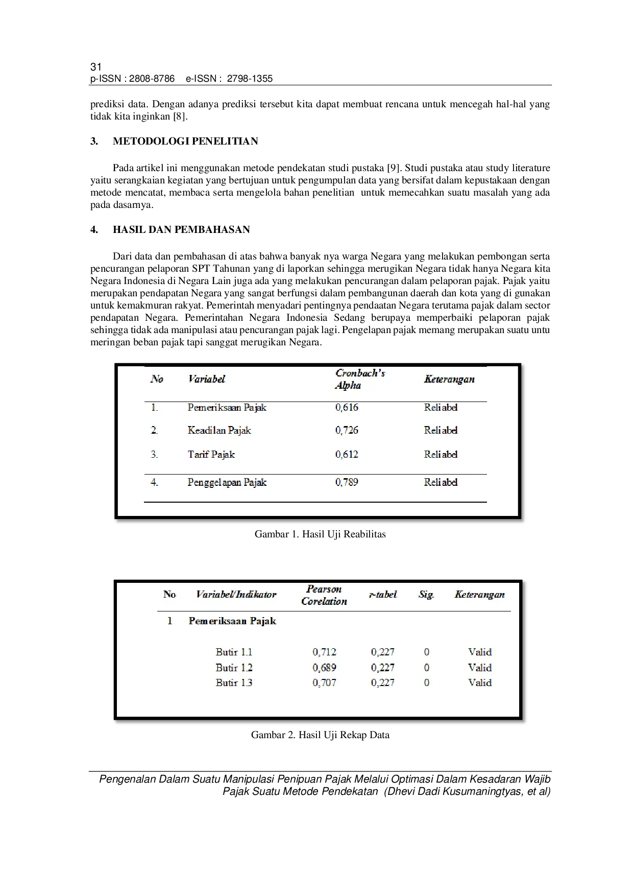 JURIS Pengenalan Dalam Suatu Manipulasi Penipuan Pajak Melalui Optimasi Dalam Kesadaran Wajib Pajak Suatu Metode Pendekatan