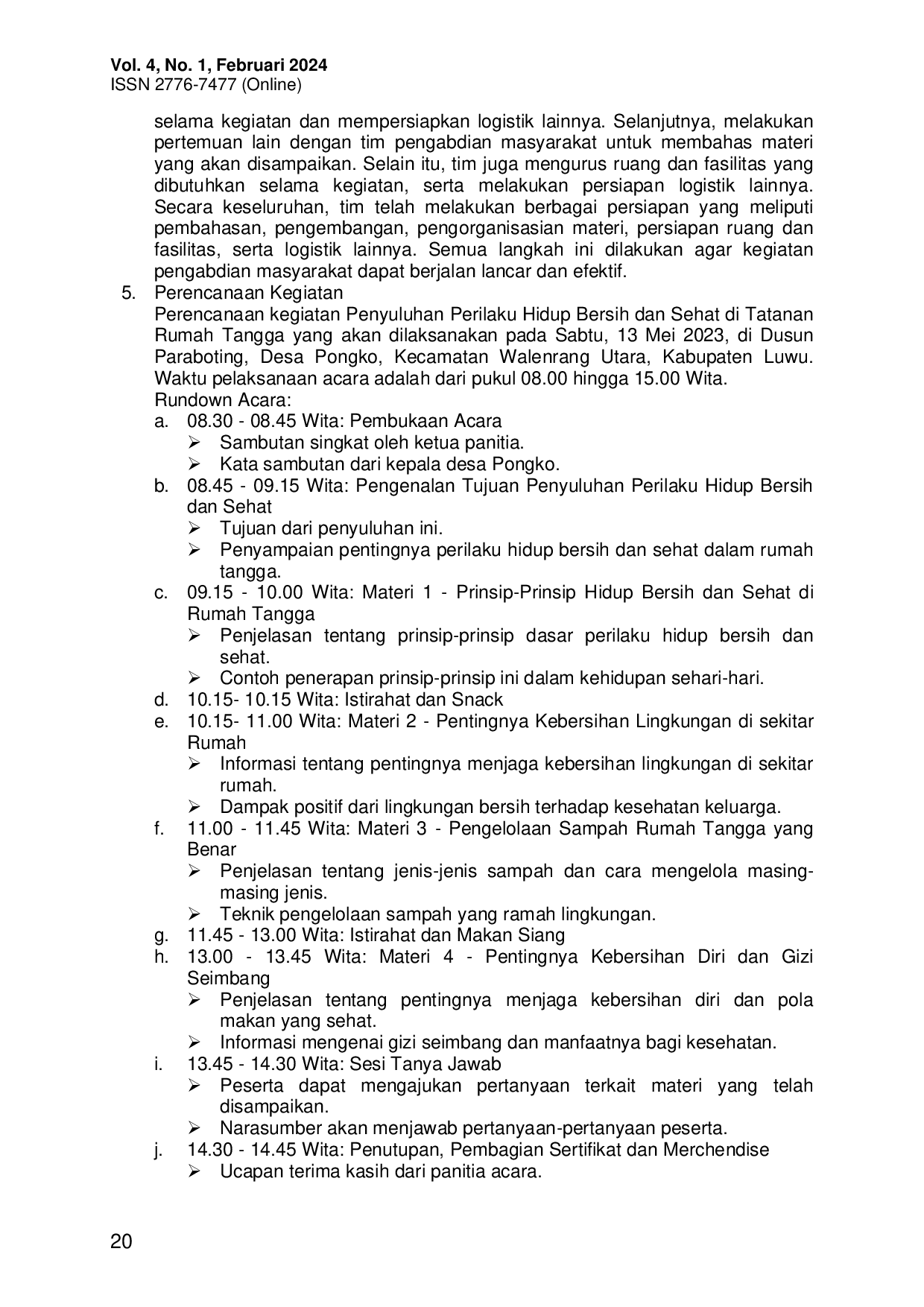 JURIS Edukasi Perilaku Hidup Bersih dan Sehat di Tatanan Rumah Tangga