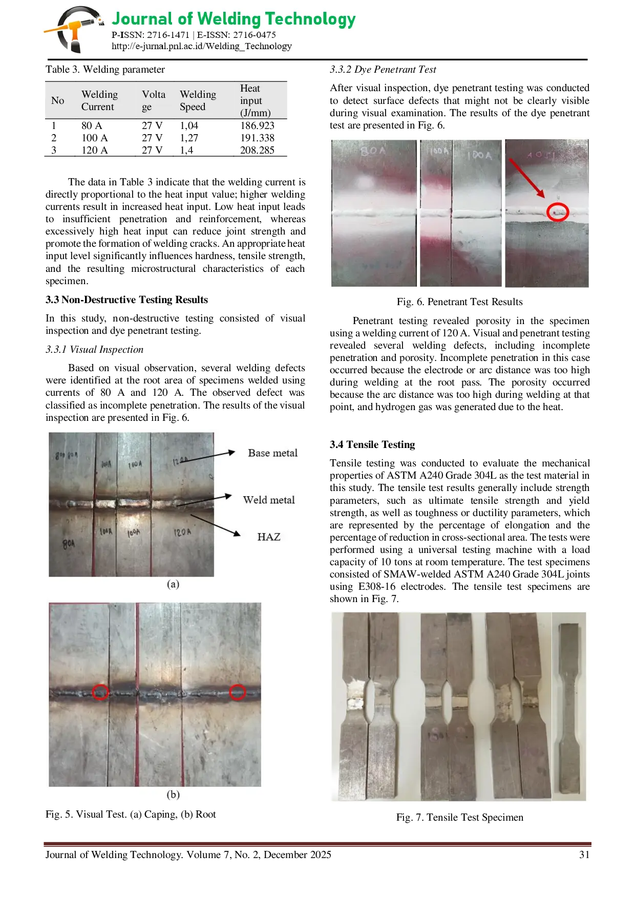 JURIS Effect of SMAW welding current variations on mechanical properties in ASTM A240 grade 304L