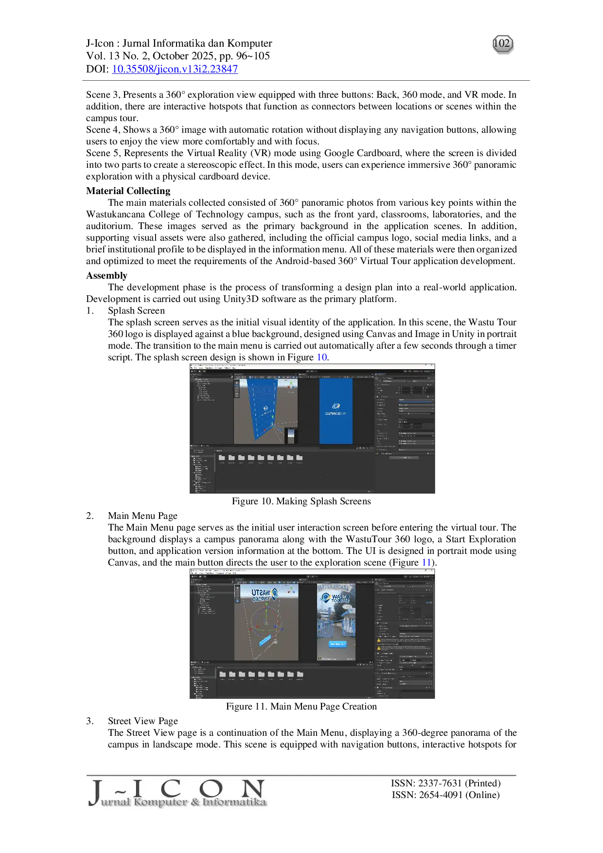 JURIS Development of a 360 Virtual Reality Based Android Application for Campus Introduction at Wastukancana College of Technology Using MDLC Method