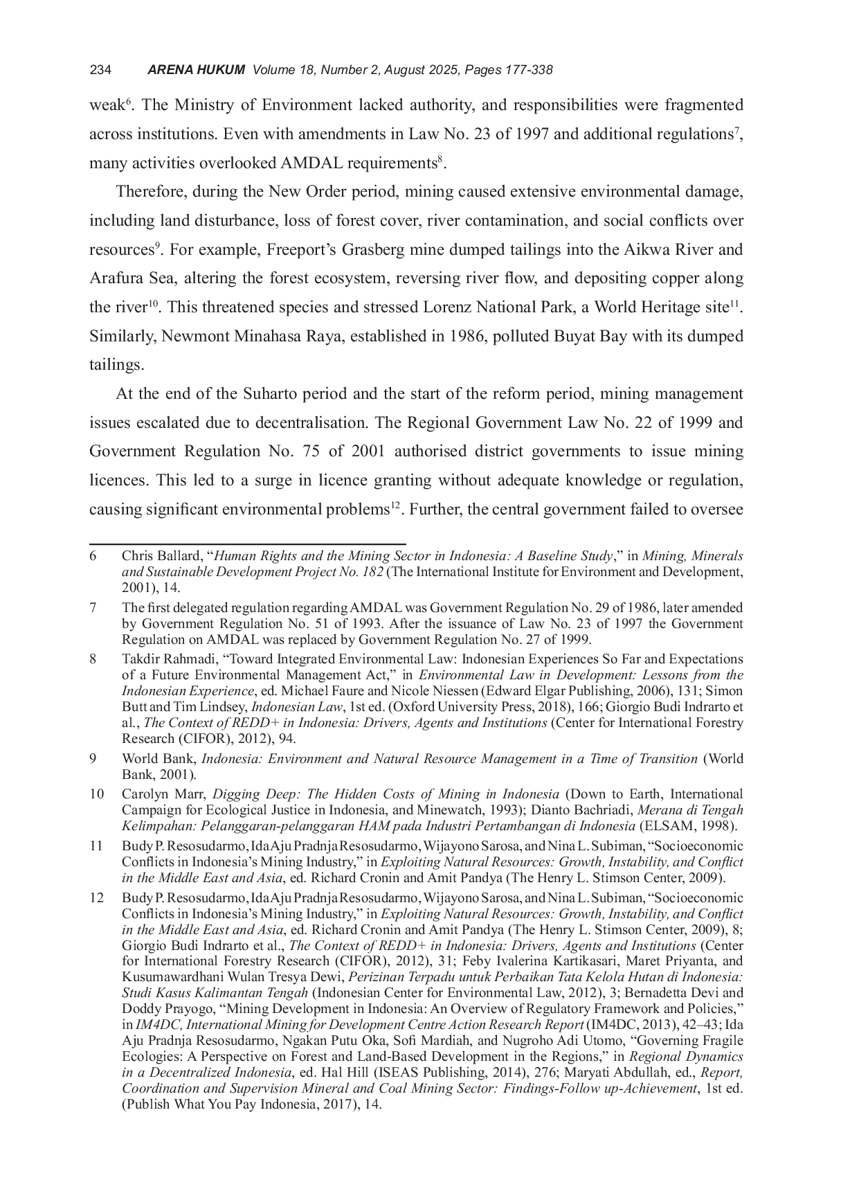 JURIS Assessing Environmental Protection In Indonesian Mining Laws