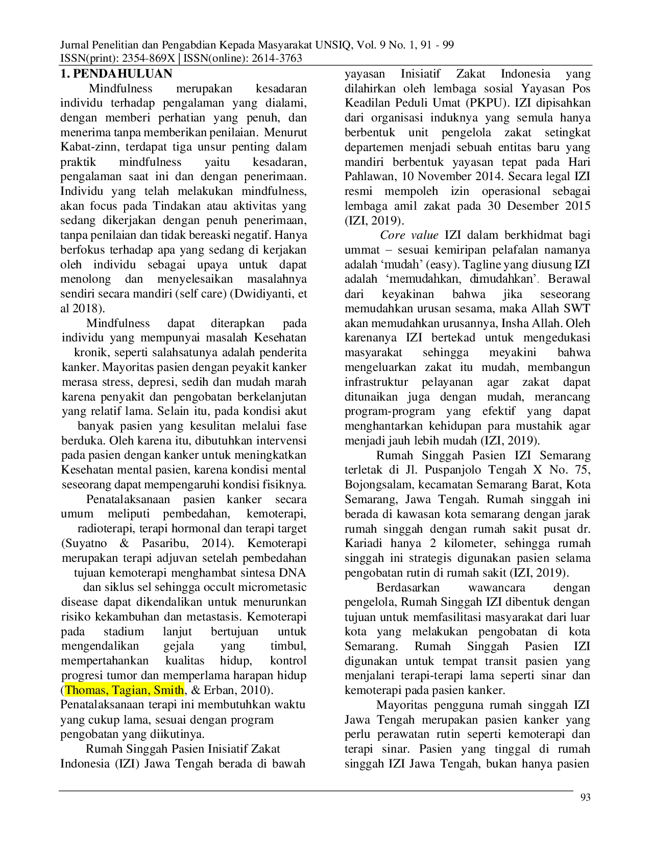 juris Meningkatkan Kemampuan Petugas Rumah Singgah IZI Dalam Target Sehat Mandiri Melalui Mindfulness Spiritual