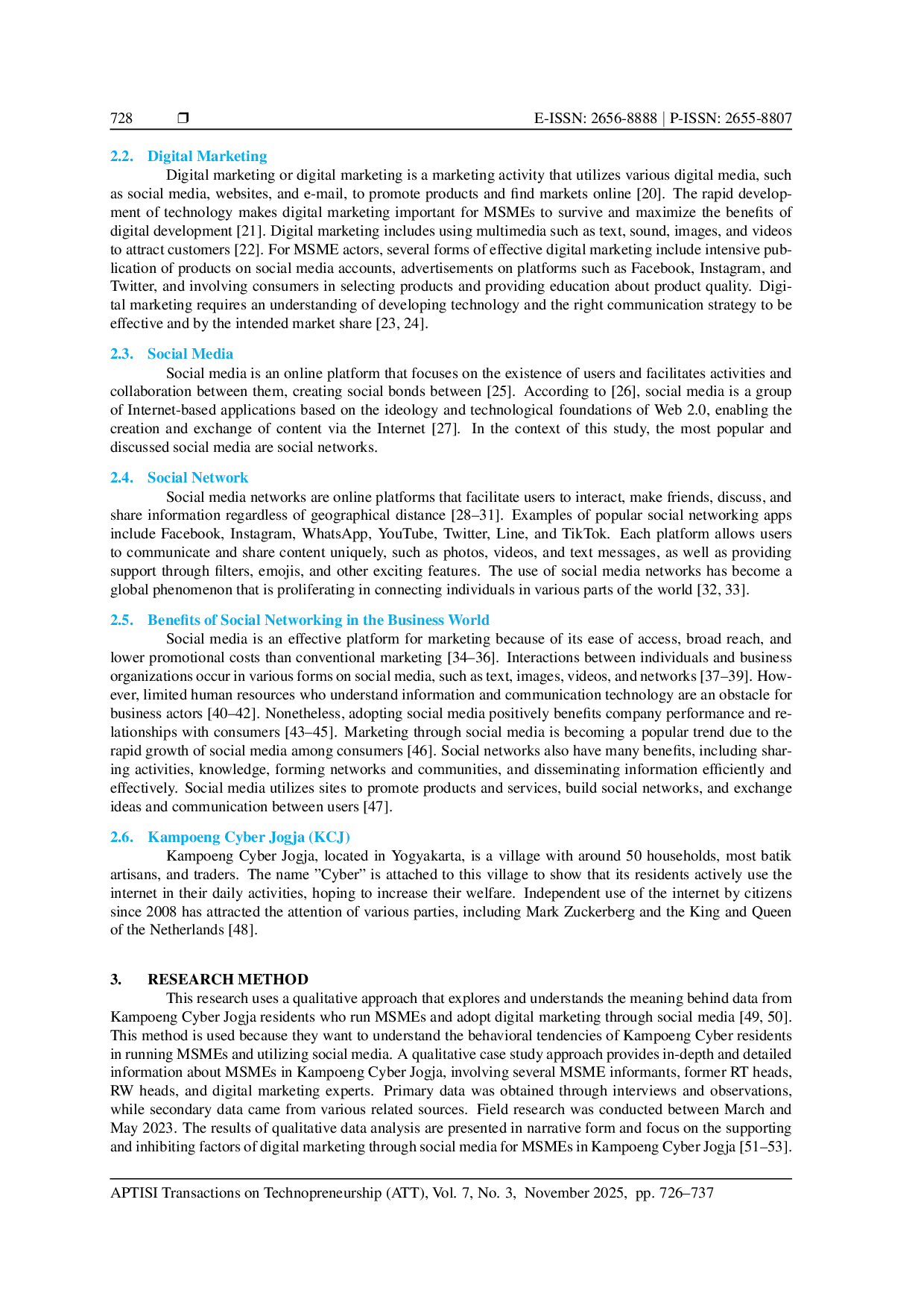 JURIS Reinforcing the Role of Cyber Village in Improving Indonesia MSMEs Through an Exploratory Study