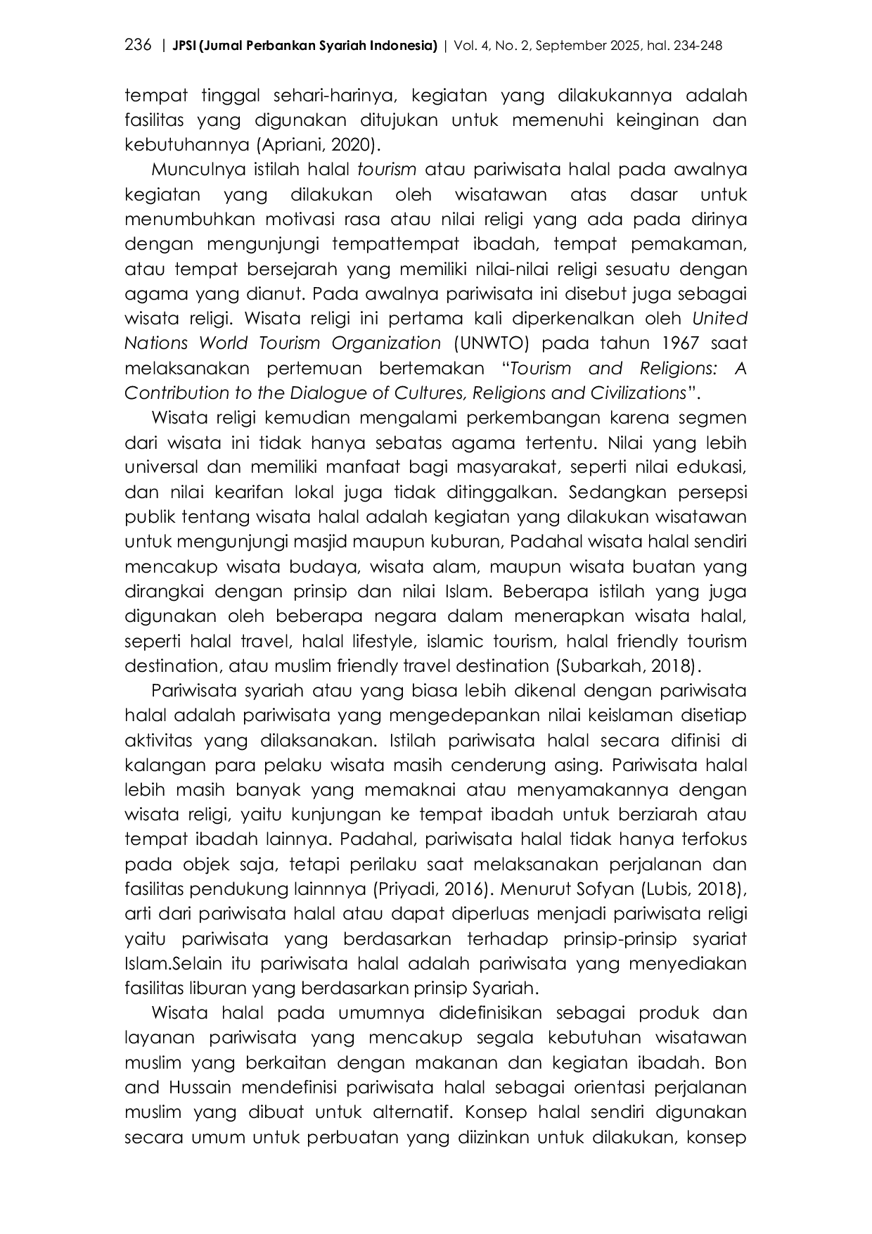 JURIS Kajian Pariwisata Halal dalam Perspektif Etika Bisnis Islam