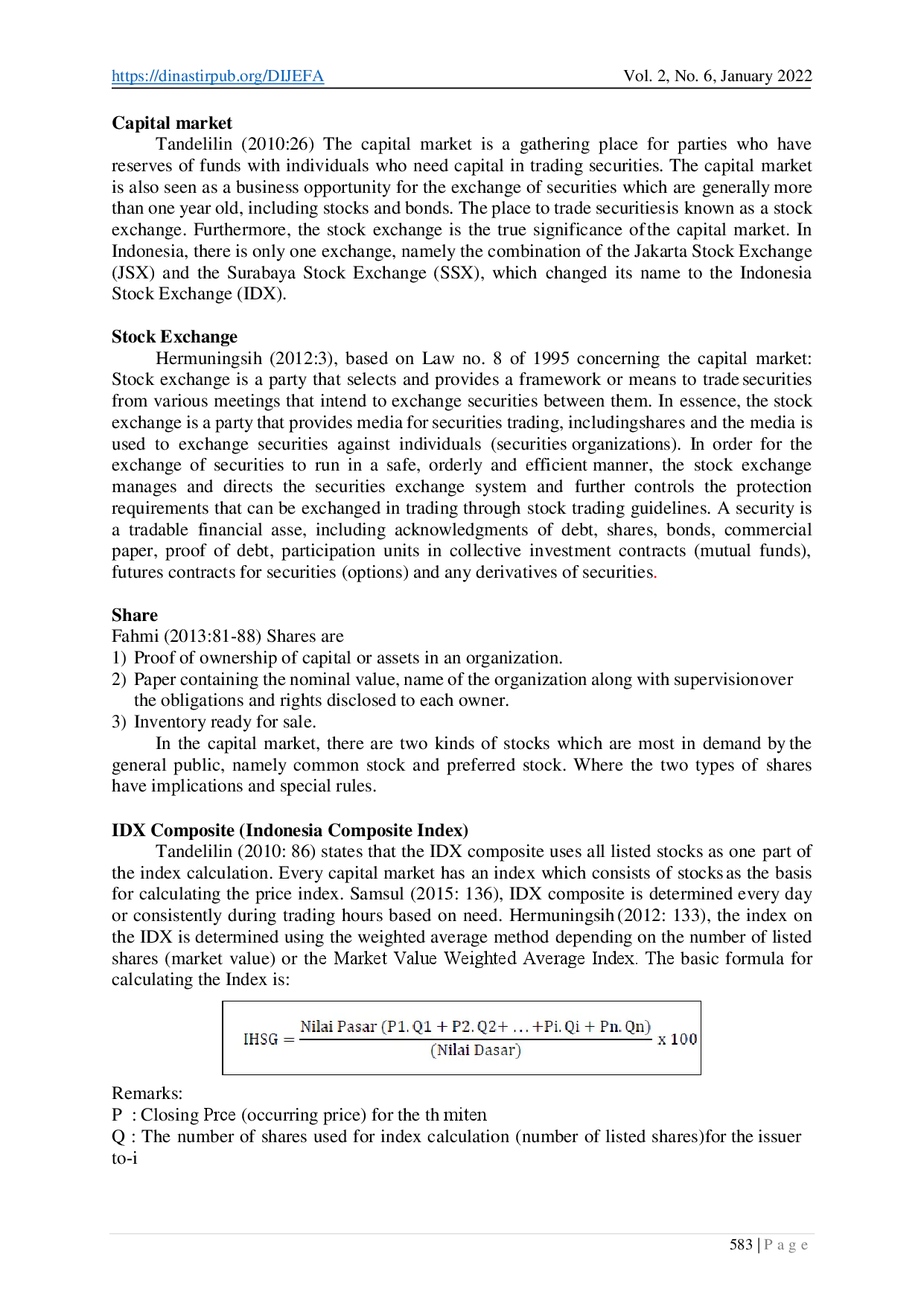 juris Analysis of Determinants of Stock Transaction Volume and its Effect on the IDX Composite in IDX 2010 2020 Period