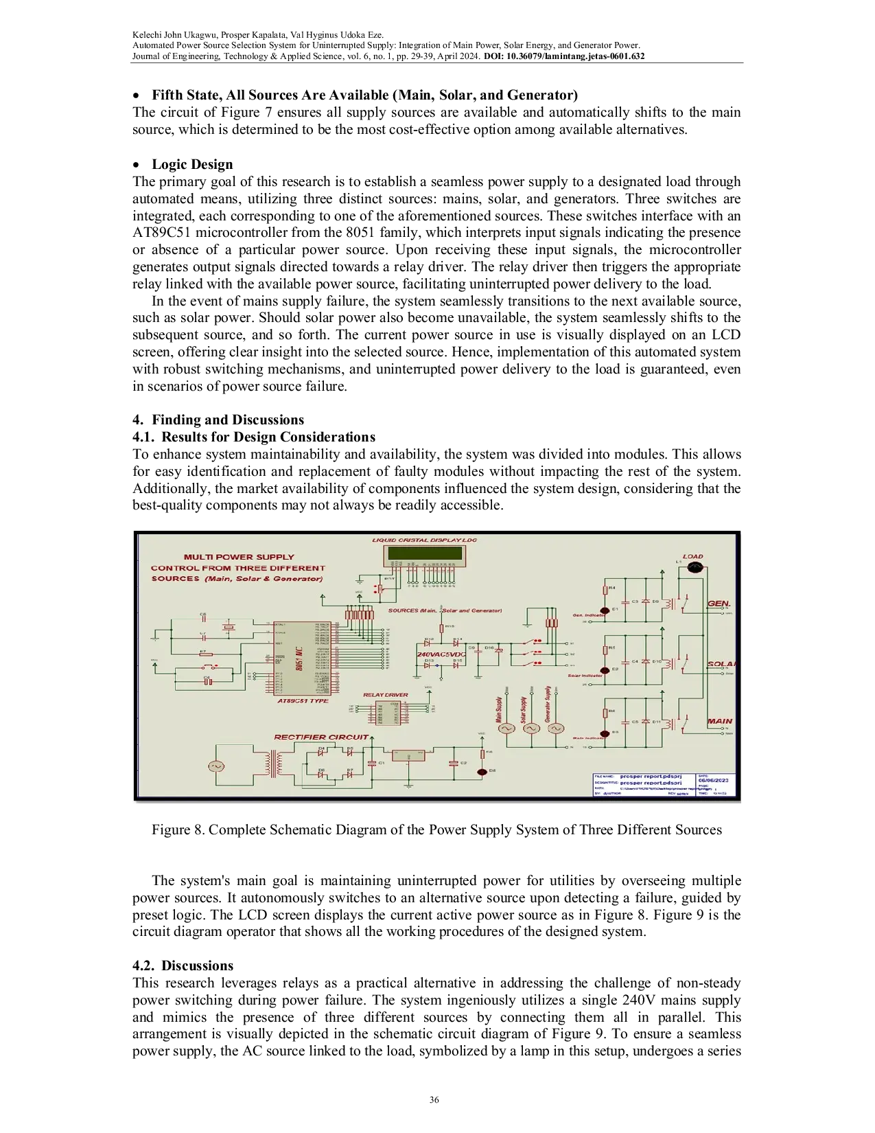 JURIS Automated Power Source Selection System for Uninterrupted Supply Integration of Main Power Solar Energy and Generator Power