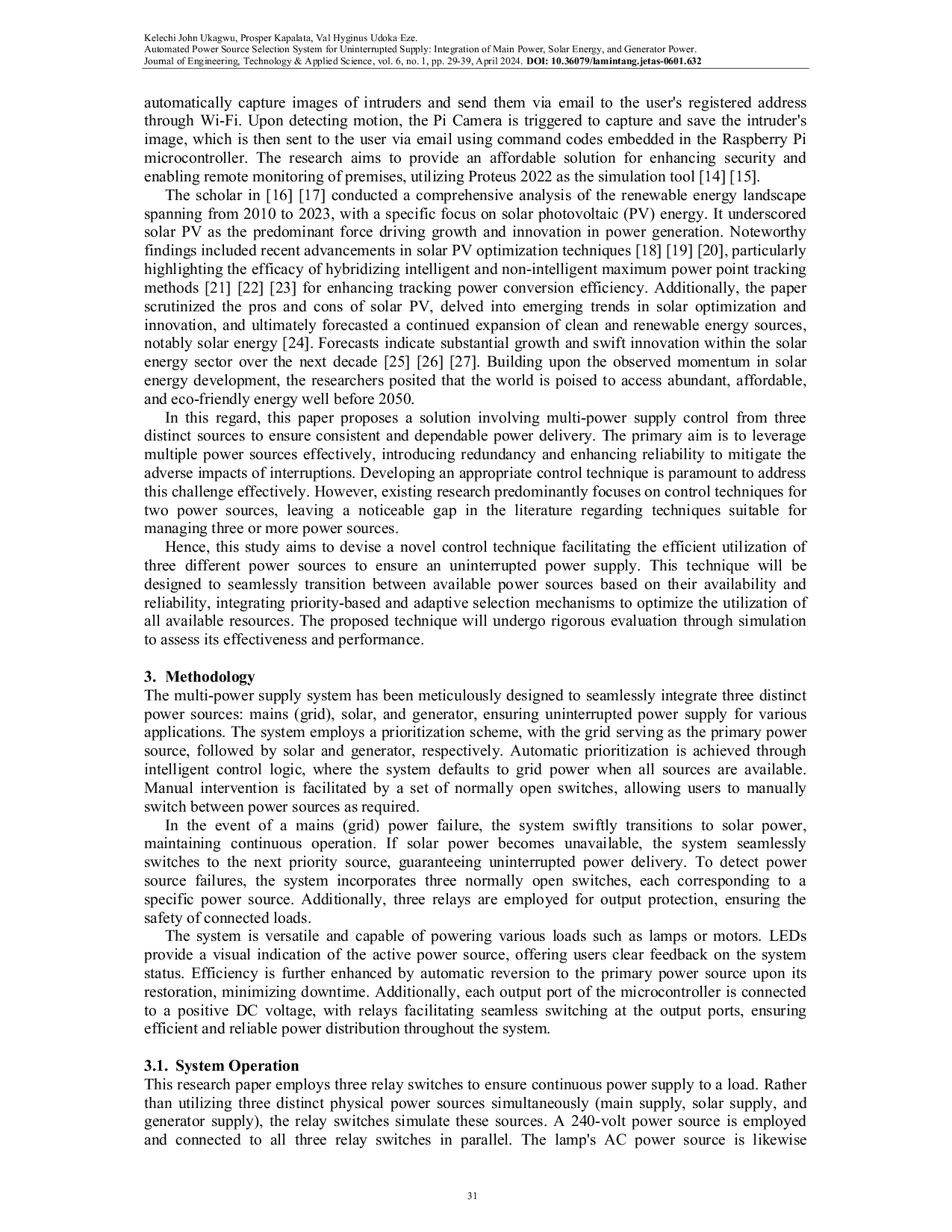 JURIS Automated Power Source Selection System for Uninterrupted Supply Integration of Main Power Solar Energy and Generator Power