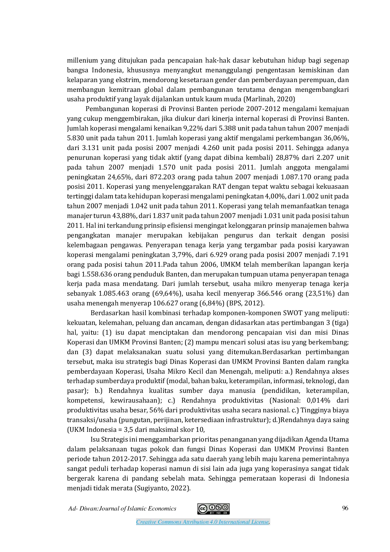 JURIS Analisis Dana Kementrian Koperasi Dan UMKM Dalam Mengurangi Kemiskinan dan Penyerapan Tenaga Kerja Provinsi Banten