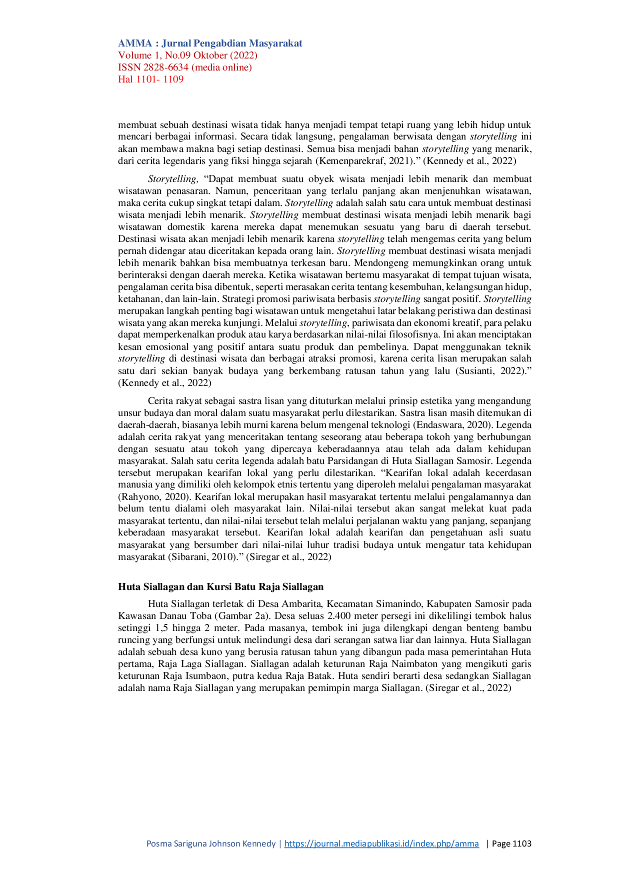 JURIS Peningkatan Pemahaman Story Driven Marketing pada Legenda Batu Parsidangan Huta Siallagan Samosir Sumatera Utara