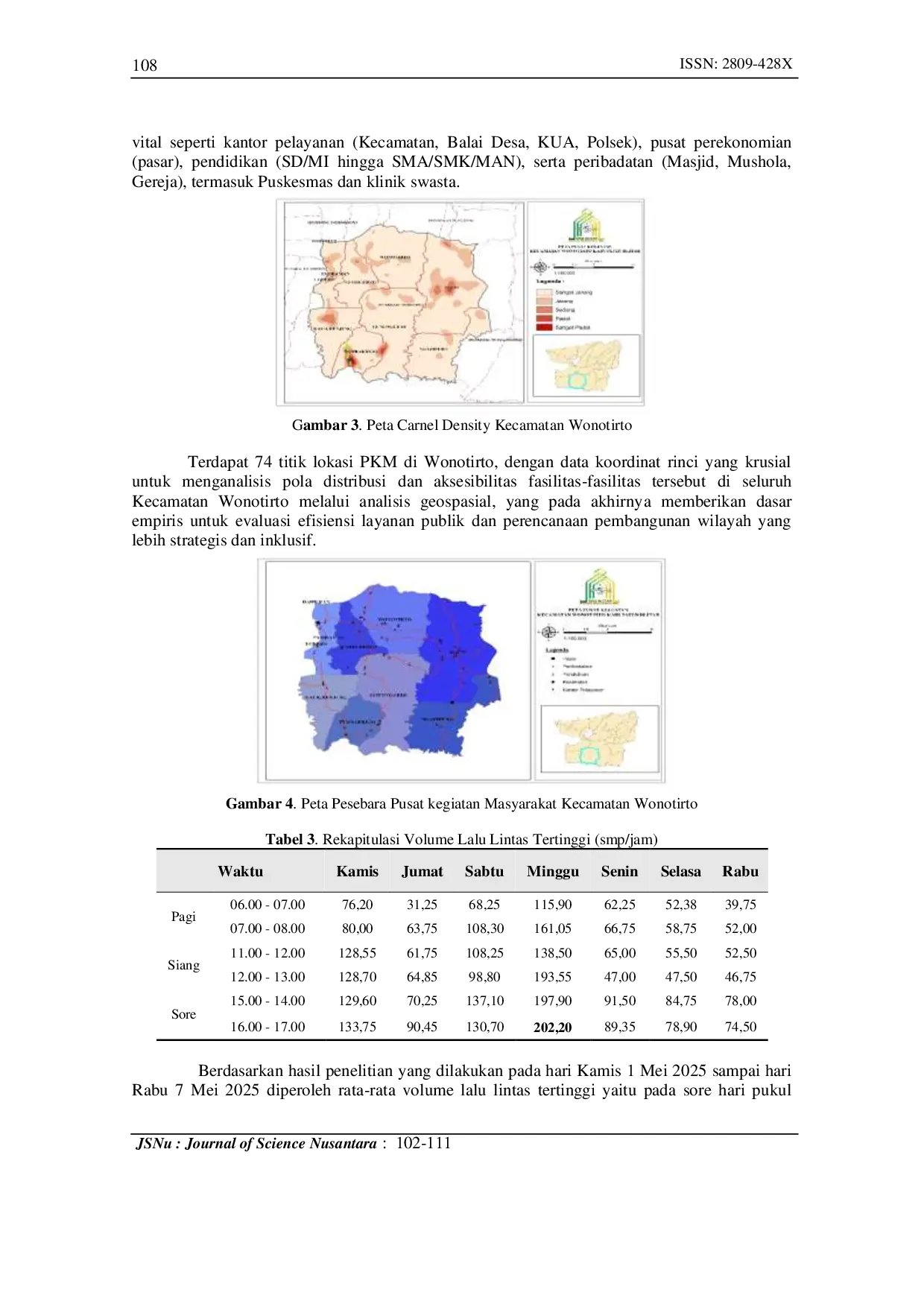 JURIS Analisa Kinerja Jalan Akses Pantai Tambakrejo Berdasarkan Pusat Distribusi Kegiatan Masyarakat Di Kecamatan Wonotirto Kabupaten Blitar