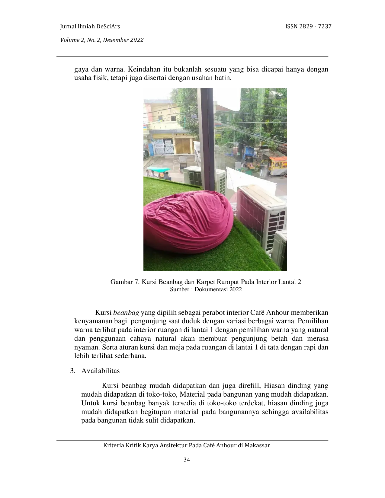 JURIS Kriteria Kritik Karya Arsitektur Pada Caf Anhour di Makassar