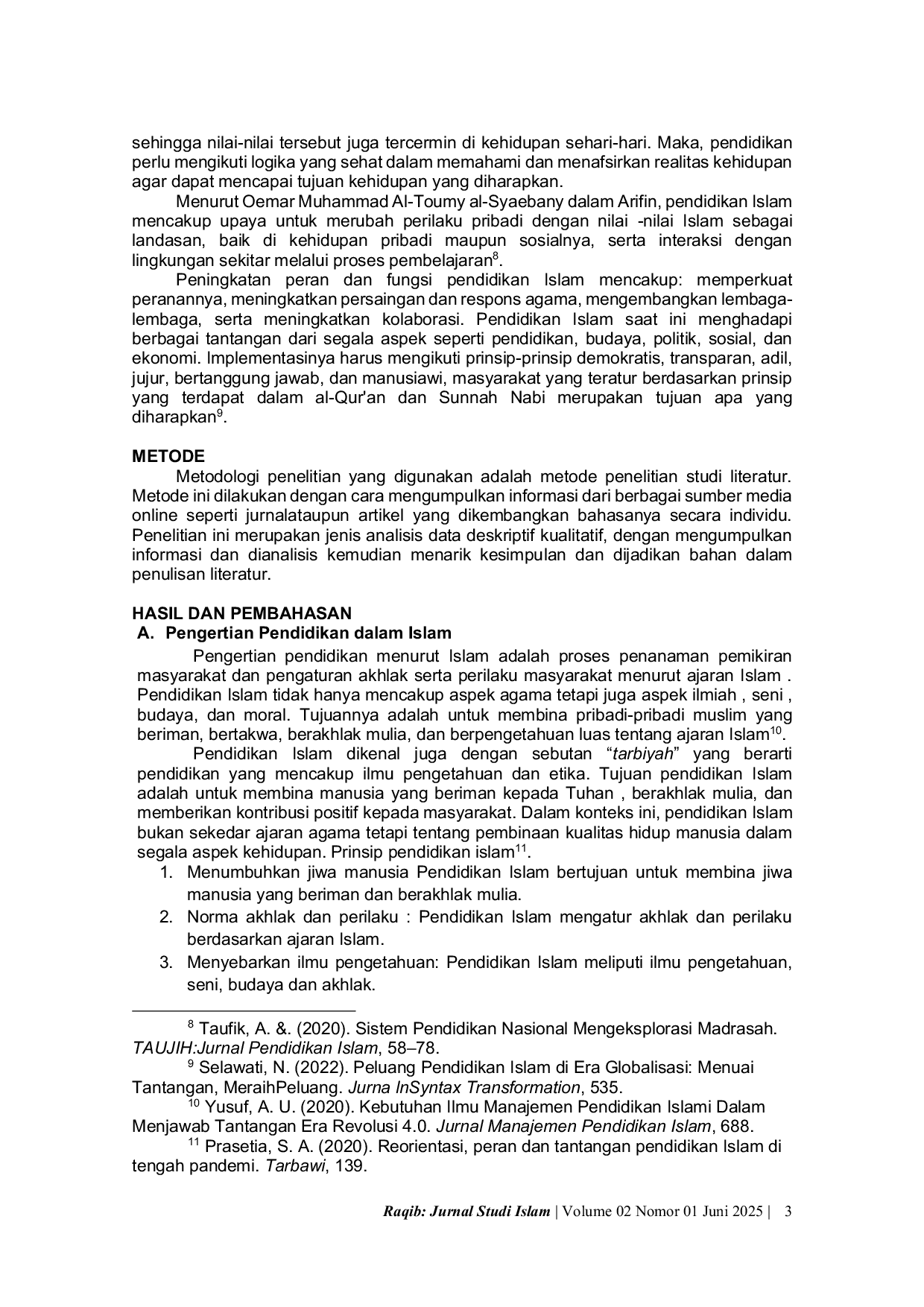 JURIS HAMBATAN DAN PELUANG PENDIDIKAN ISLAM DALAM KONTEKS MODERN Obstacles and Opportunities of Islamic Education in a Modern Context