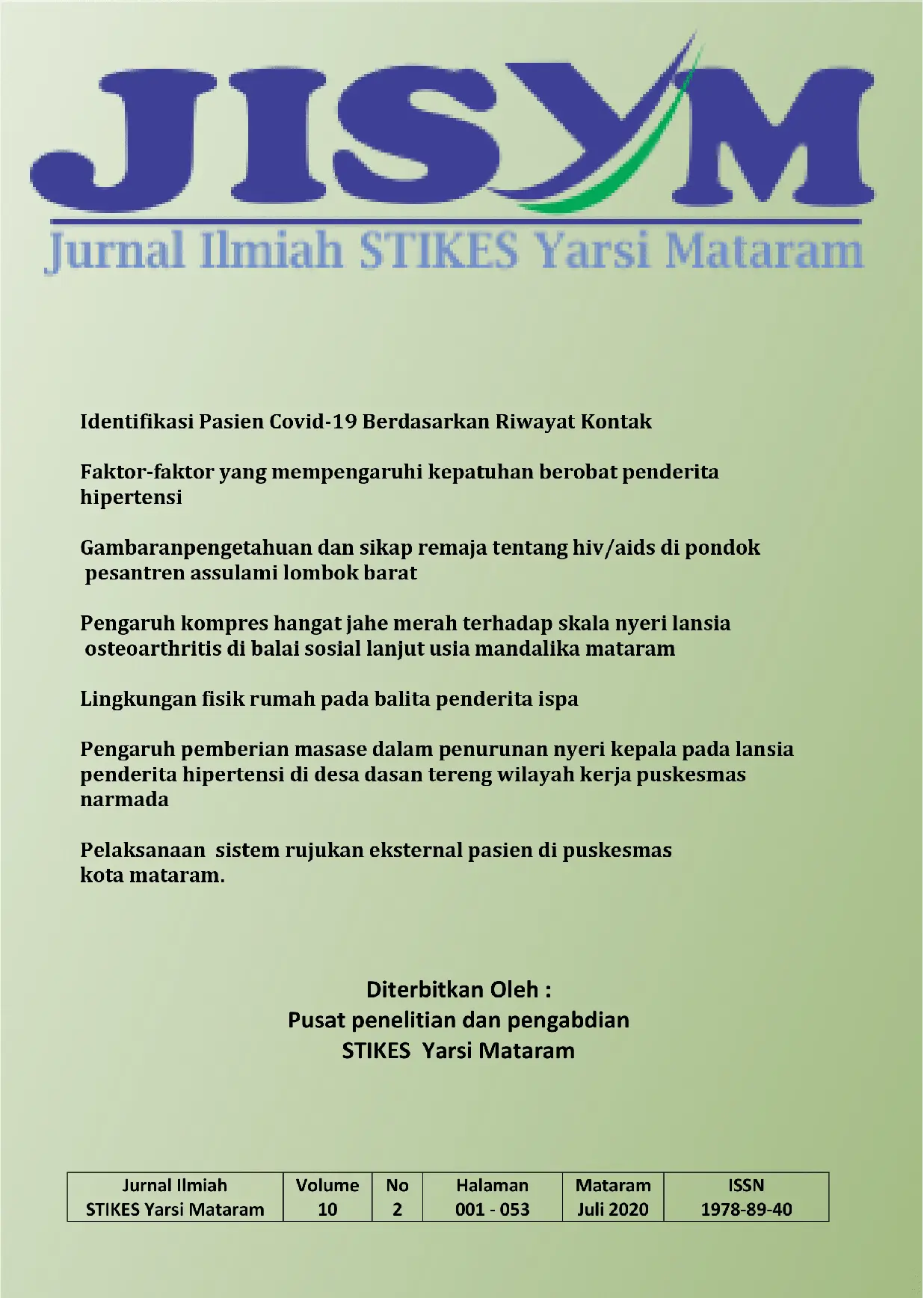 JURIS Cover daftar isi Dewan redaksi