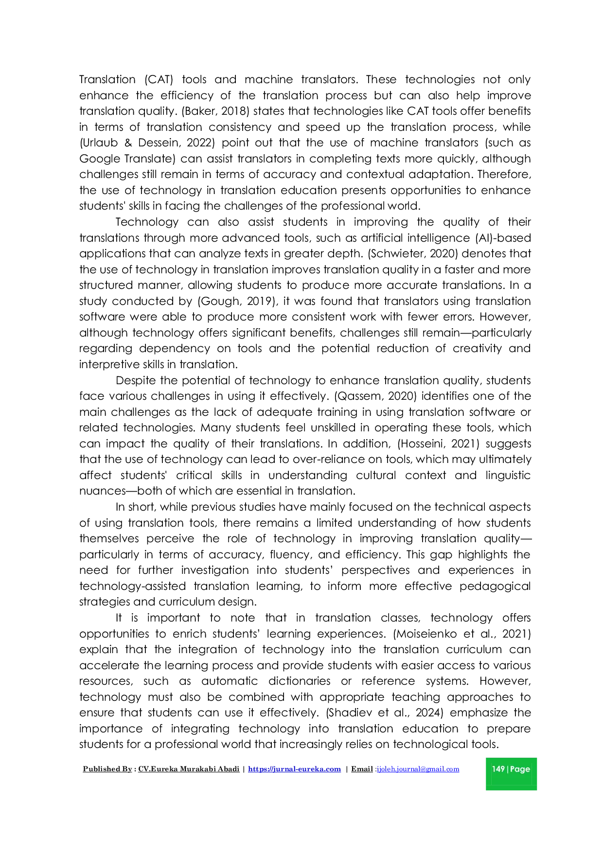 JURIS Students Perspective on Using Technology to Improve Translation Quality in Translation Classes