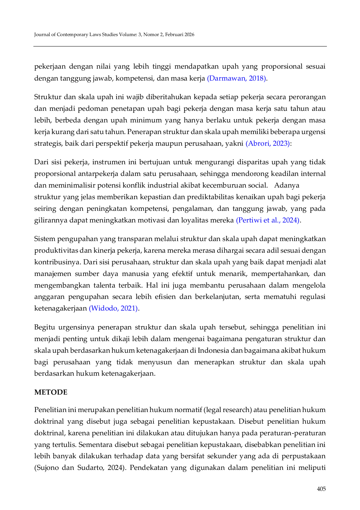 JURIS Kajian Yuridis Penerapan Struktur Skala Upah Bagi Perusahaan Berdasarkan Hukum Ketenagakerjaan