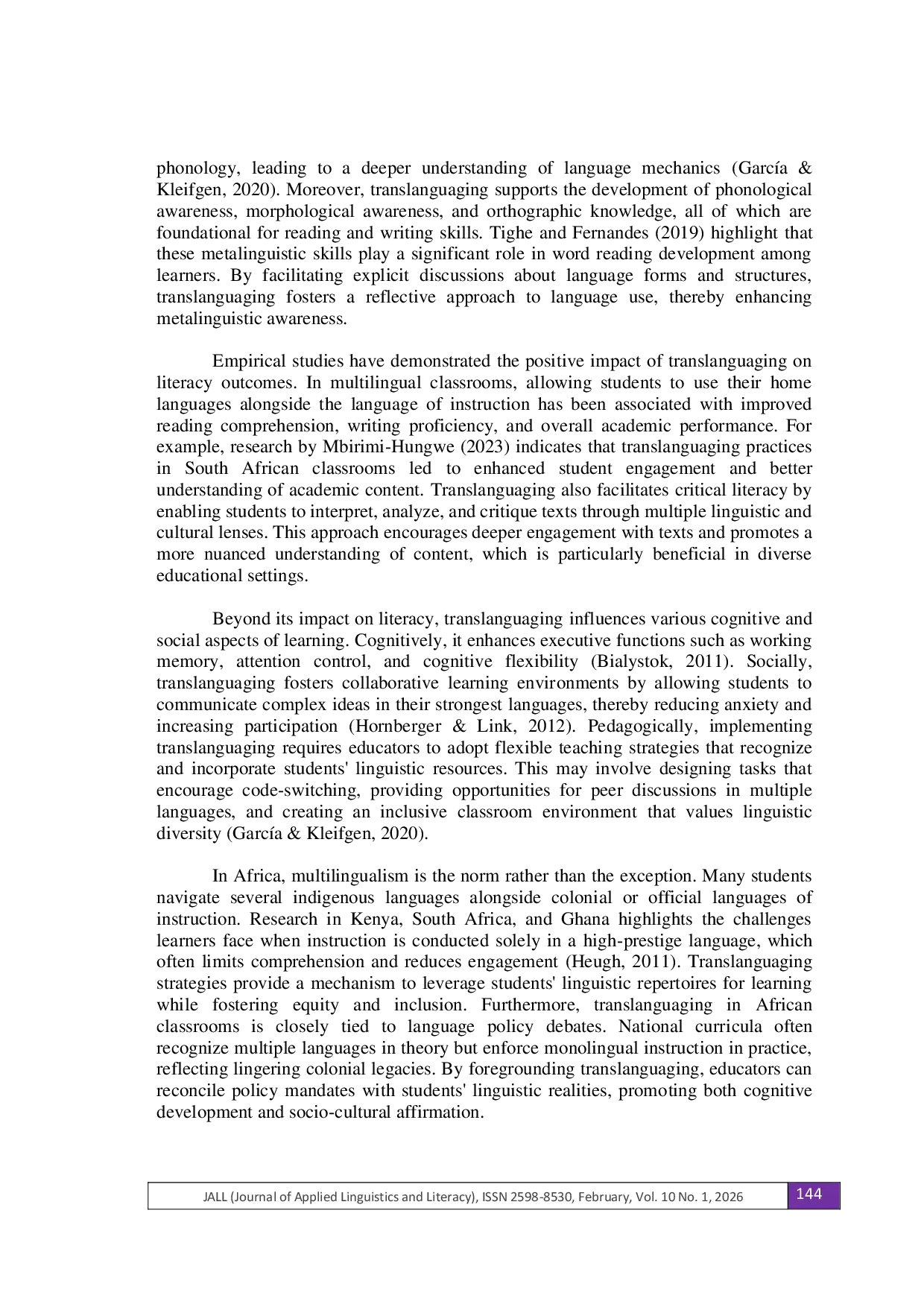 JURIS Translanguaging Pedagogies and the Making of Literate Multilinguals A Cognitive and Sociocultural Inquiry