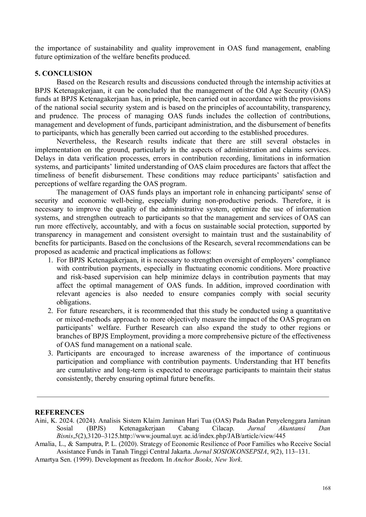 JURIS Analysis Of Old Age Guarantee Fund Management At BPJS Ketenagakerjaan And Its Impact On Participants Welfare In The Context Of Social Protection