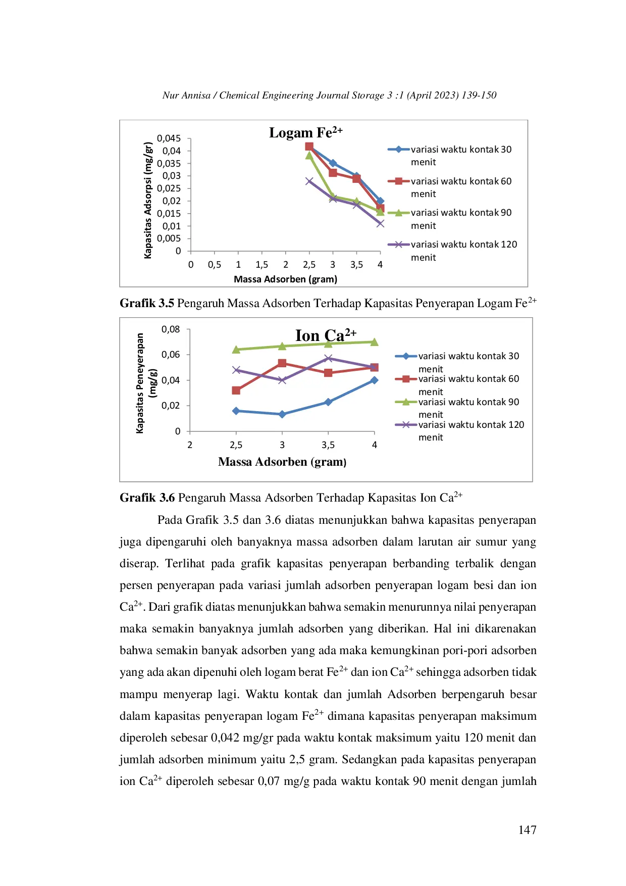 JURIS Pemanfaatan Limbah Ampas Tebu Sebagai Adsorben Penyerapan Logam Dan Kesadahan Pada Air Sumur