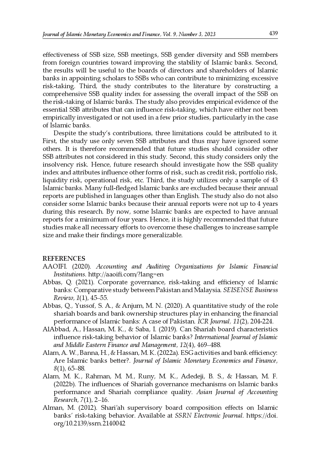 juris Shari a Supervisory Board and Islamic Banks Insolvency Risk