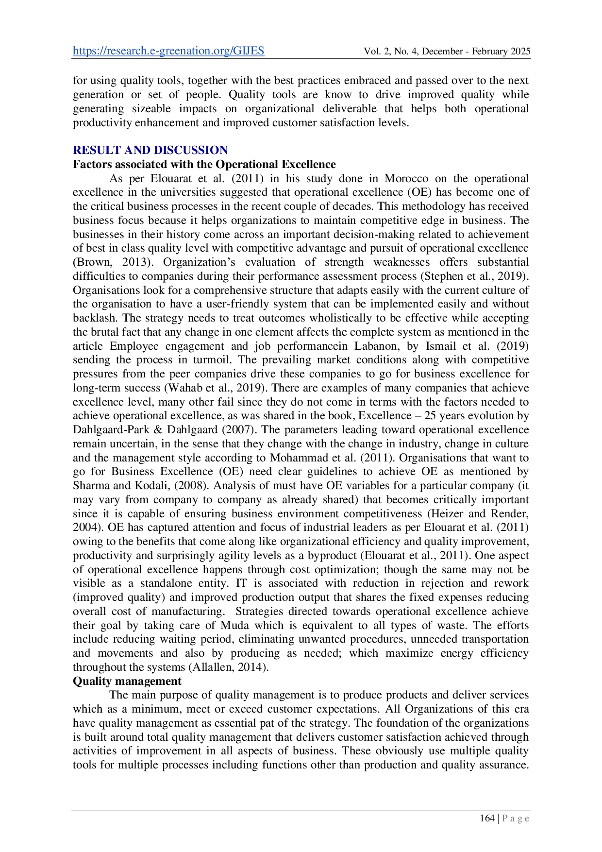 JURIS Enhancing Operational Excellence Through use TQM Lean and 6 Sigma