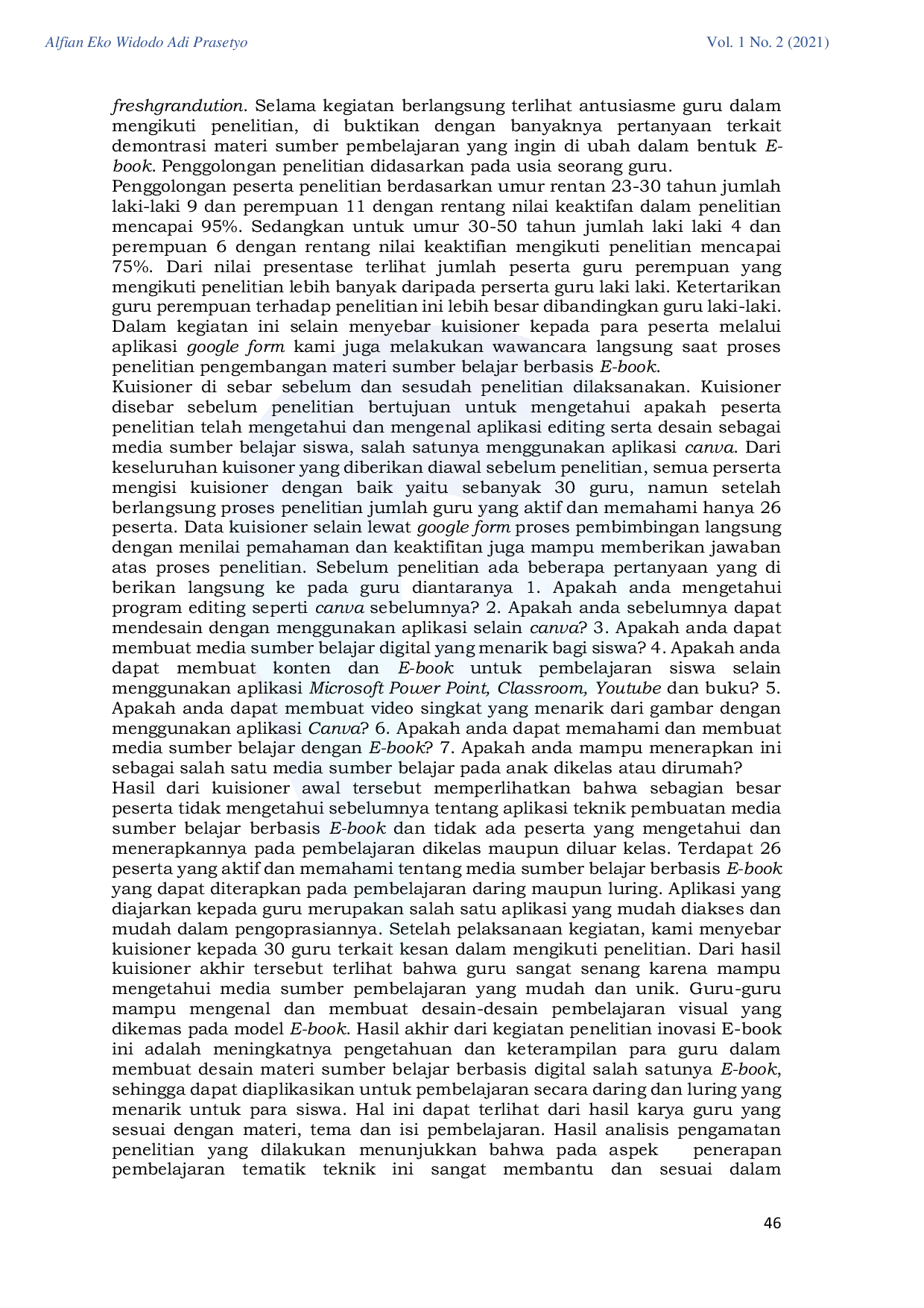 JURIS Pengembangan Sumber Belajar dengan Teknik Desain E Book