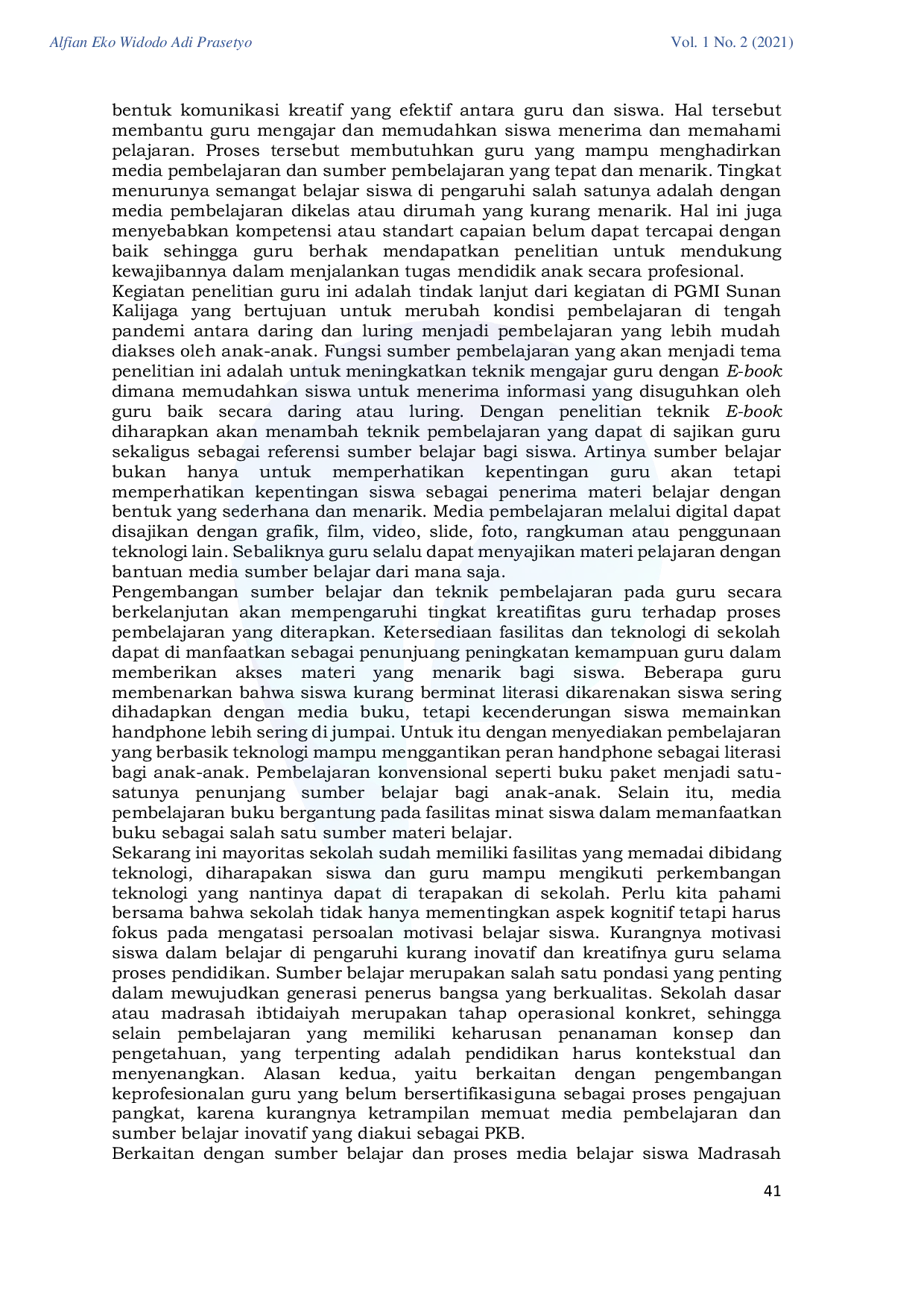 JURIS Pengembangan Sumber Belajar dengan Teknik Desain E Book