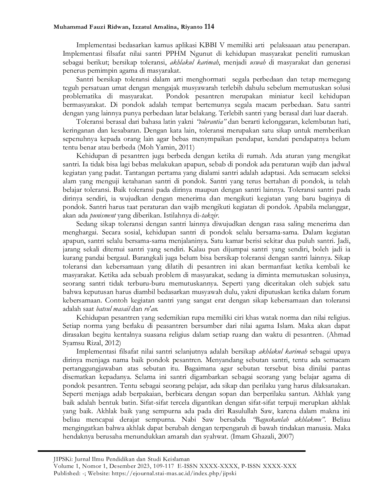 JURIS Kehidupan Pemaknaan Bermasyarakat Studi Di Pondok Pesantren Hidayatul Mubtadi Ien Ngunut Tulungagung