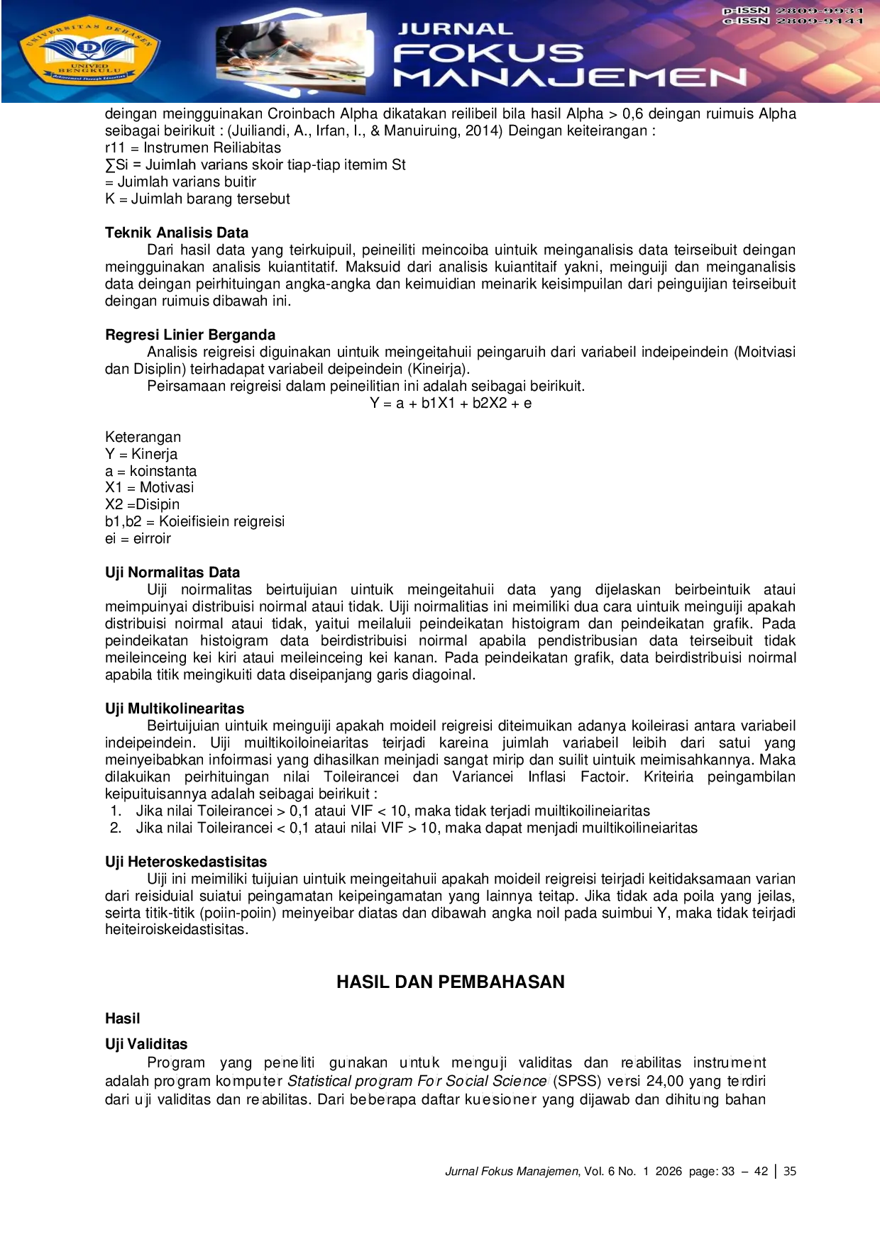 JURIS The Influence Of Work Motivation And Work Discipline On Employee Performance At The DPRD Secretariat Of North Sumatra Province