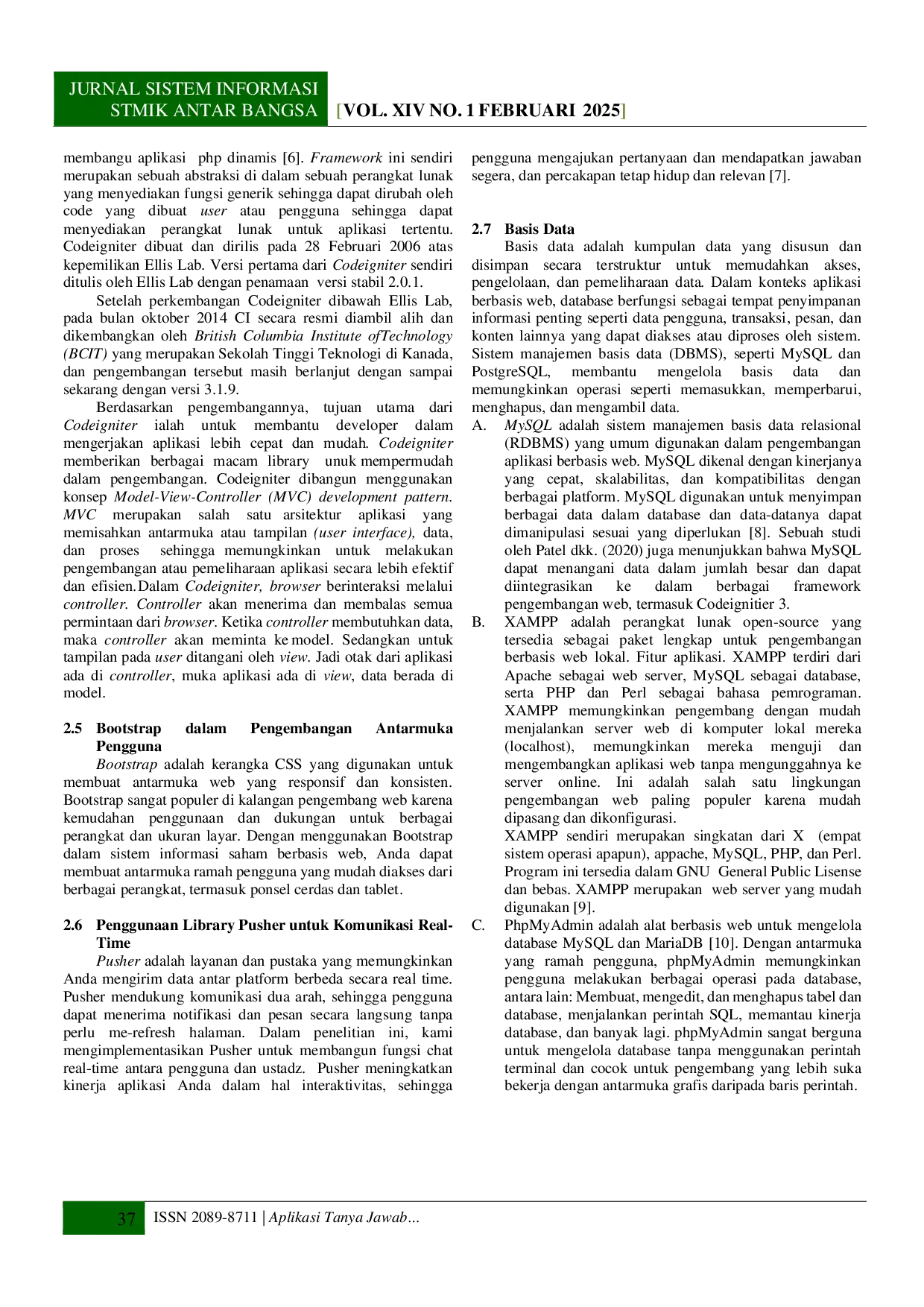 JURIS Aplikasi Tanya Jawab Ustadz Bebasis Web dengan Menggunakan Codiegniter Introduction