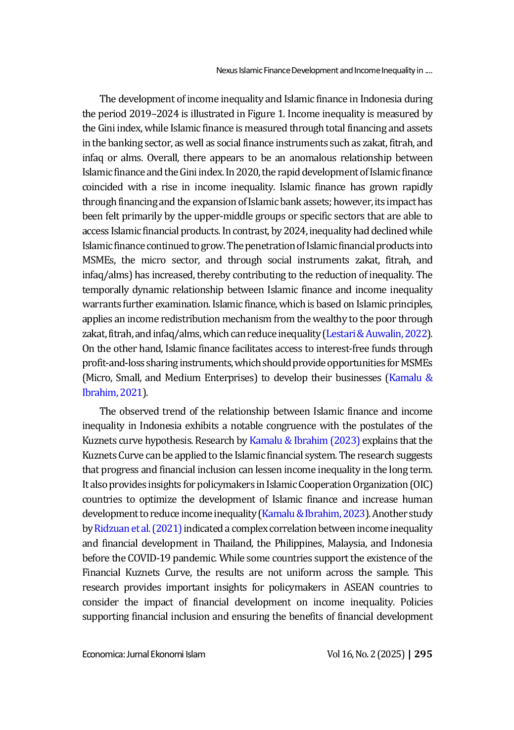JURIS Nexus Islamic Finance Development and Income Inequality in Indonesia Testing Kuznets Curve Hypothesis