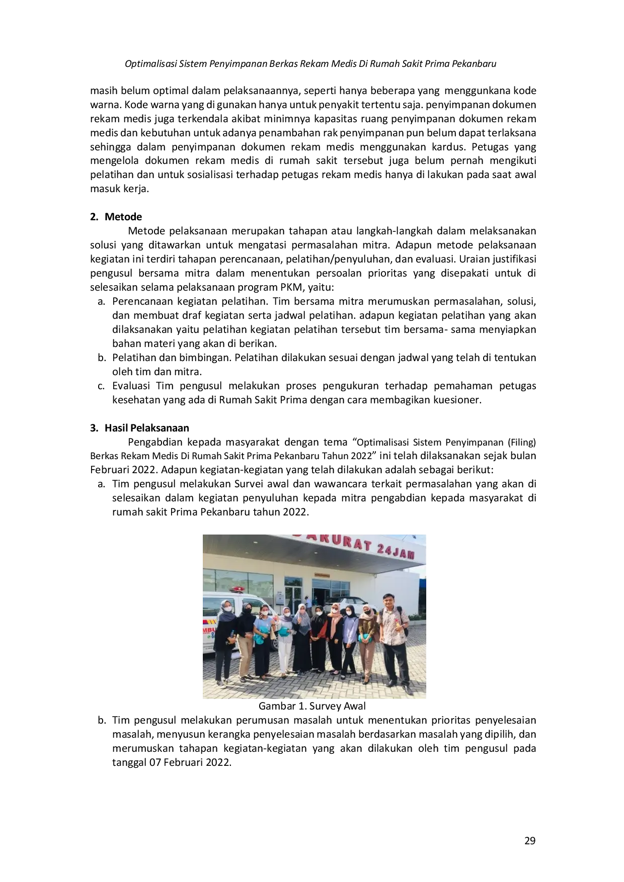 JURIS Optimalisasi Sistem Penyimpanan Berkas Rekam Medis Di Rumah Sakit Prima Pekanbaru