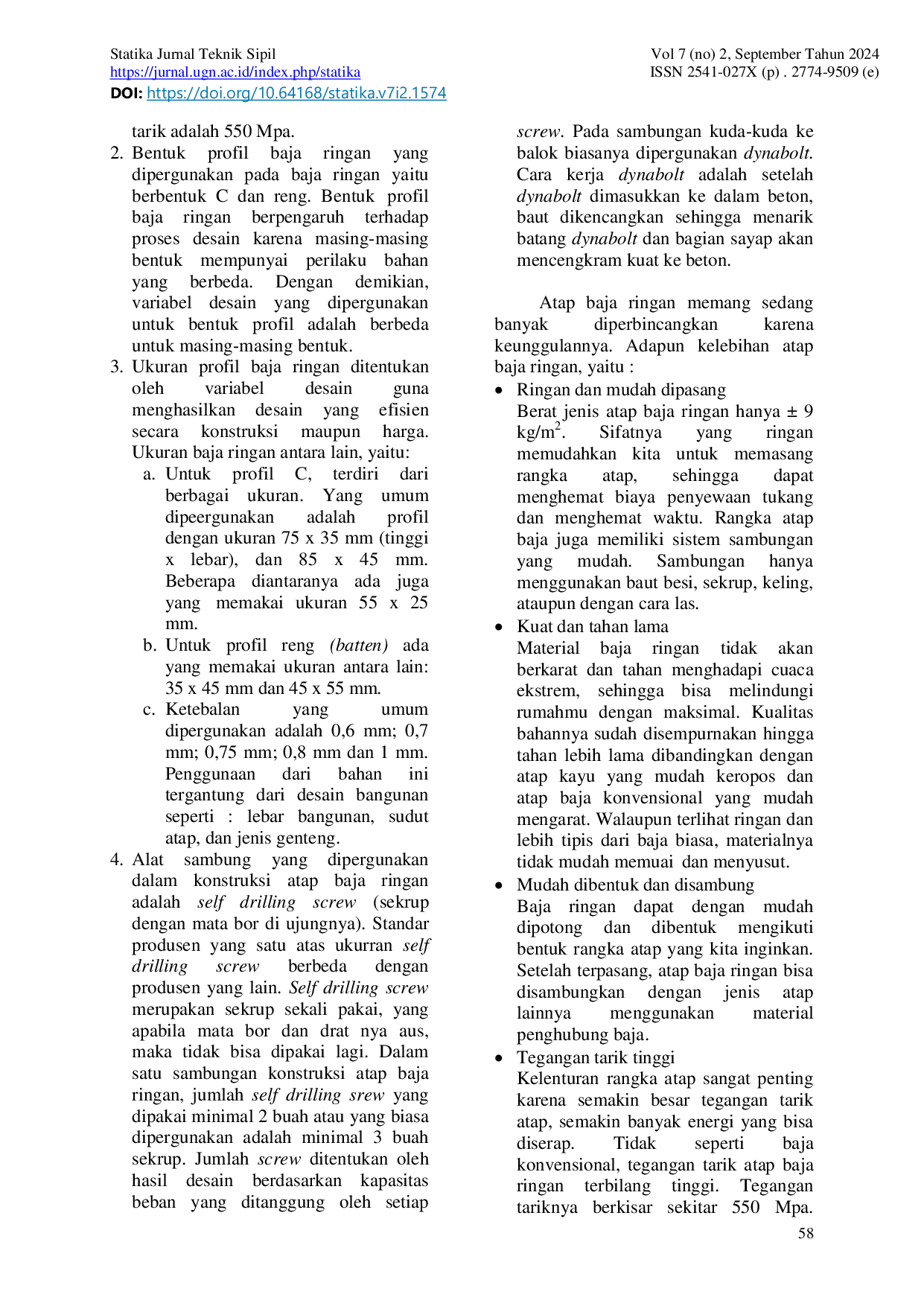 JURIS Analisa Perbandingan Biaya Pada Kuda Kuda Baja Ringan Dengan Kuda Kuda Kayu Gedung Dengan Desain Atap Pelana Dan Luas Atap 554 M2