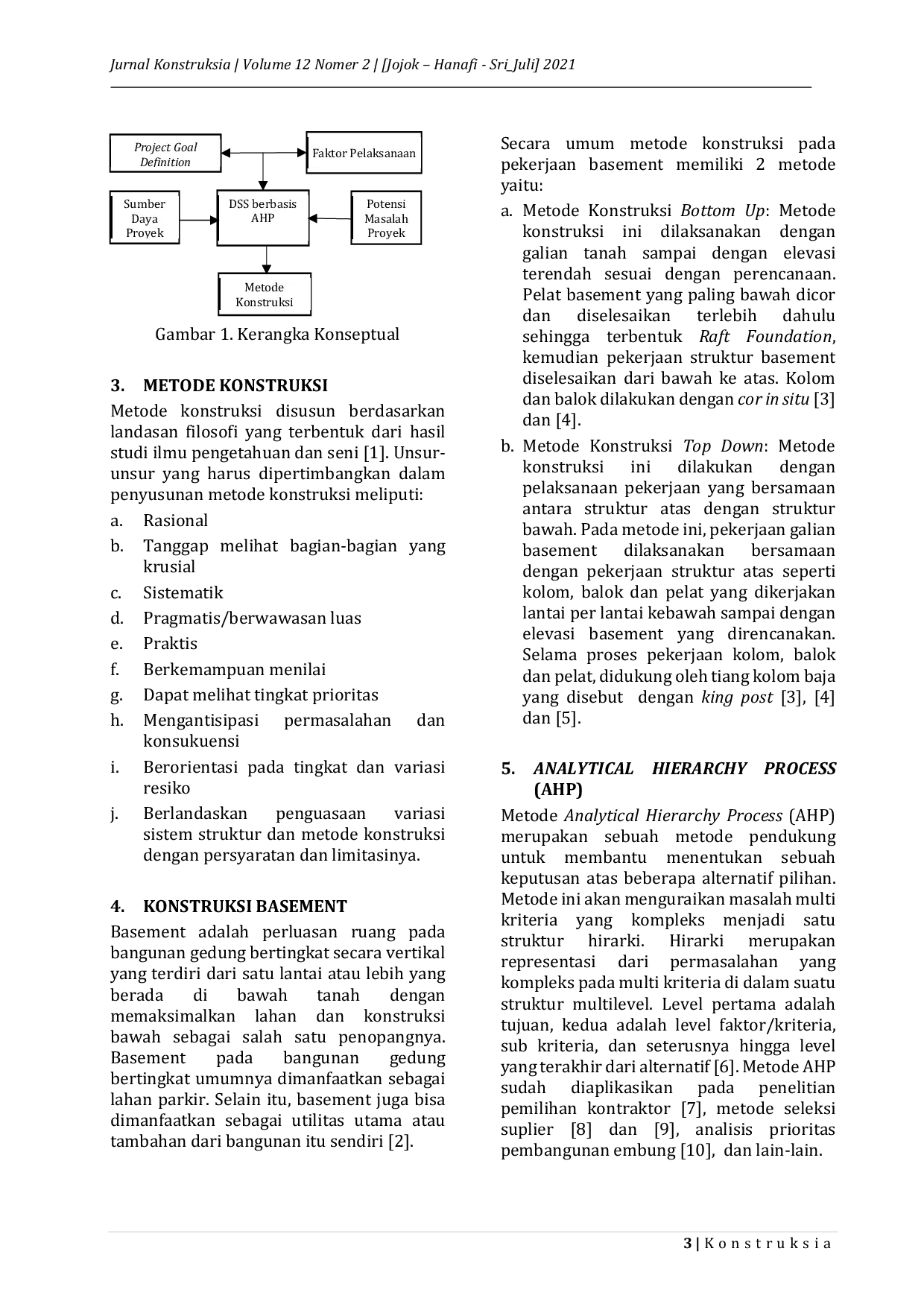 JURIS Sistem Pengambilan Keputusan Metode Konstruksi Berbasis Analytical Hierarchy Process
