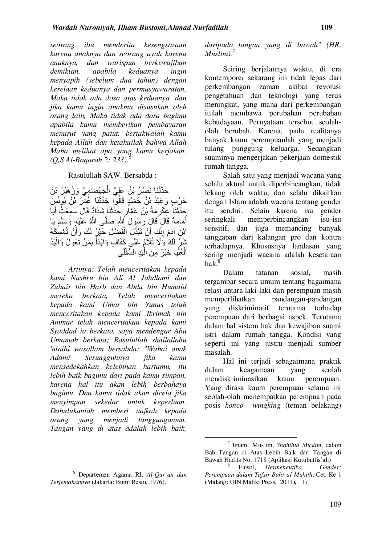 JURIS Kewajiban Nafkah Dalam Keluarga Perspektif Husein Muhammad