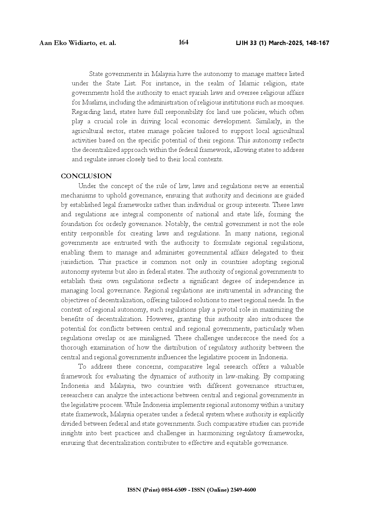 juris The authority relationship of Central and Local Governments in forming laws and regulations between Indonesia and Malaysia