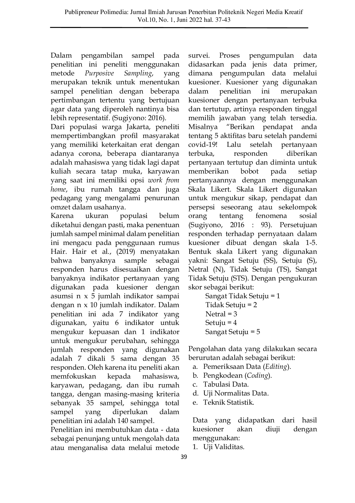 JURIS The Connection Between Mass Media and New Culture During the Pandemic Covid 19 in West Jakarta