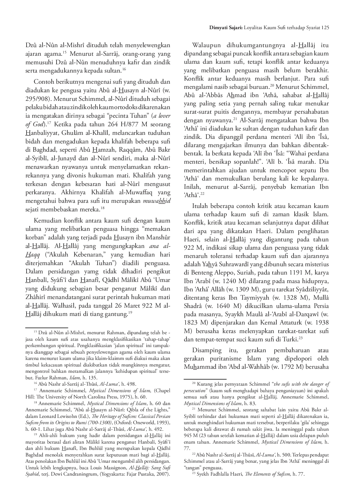 juris Loyalitas Kaum Sufi Terhadap Syariat