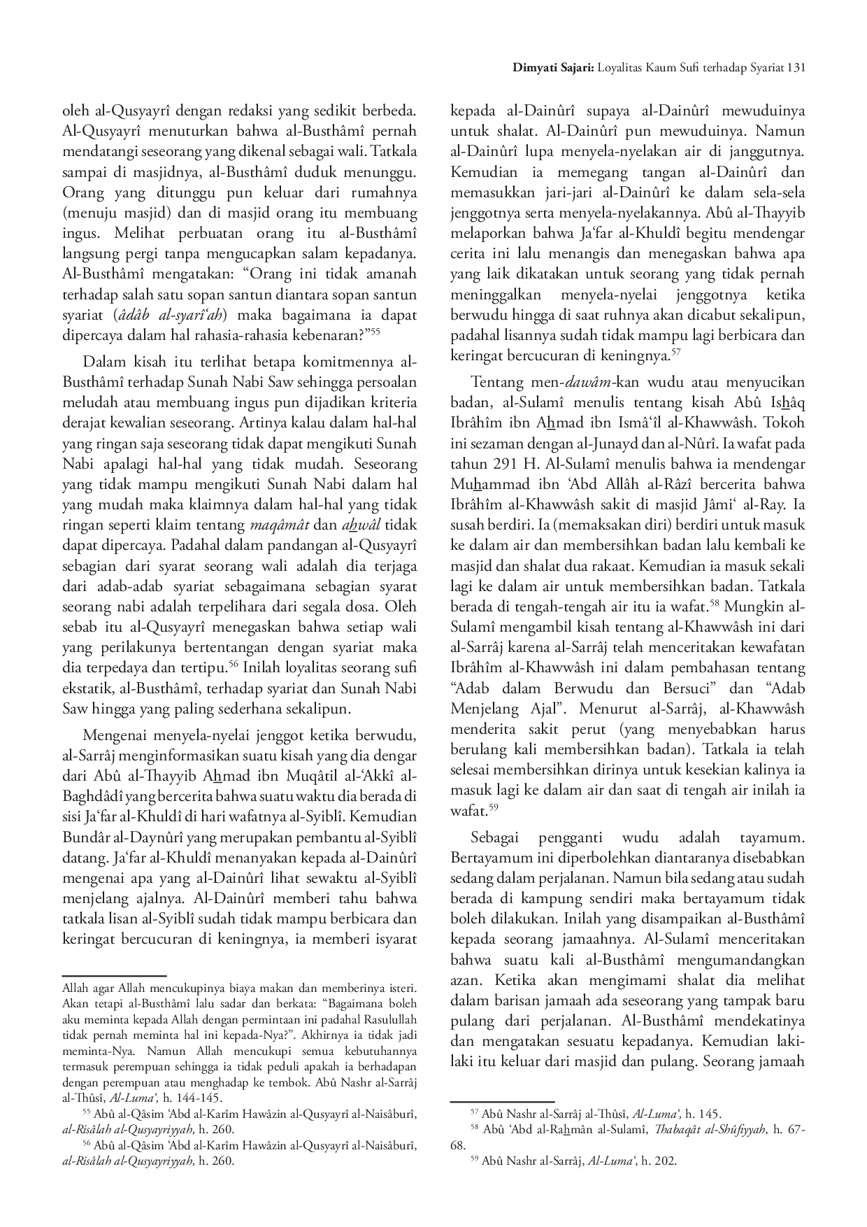 juris Loyalitas Kaum Sufi Terhadap Syariat