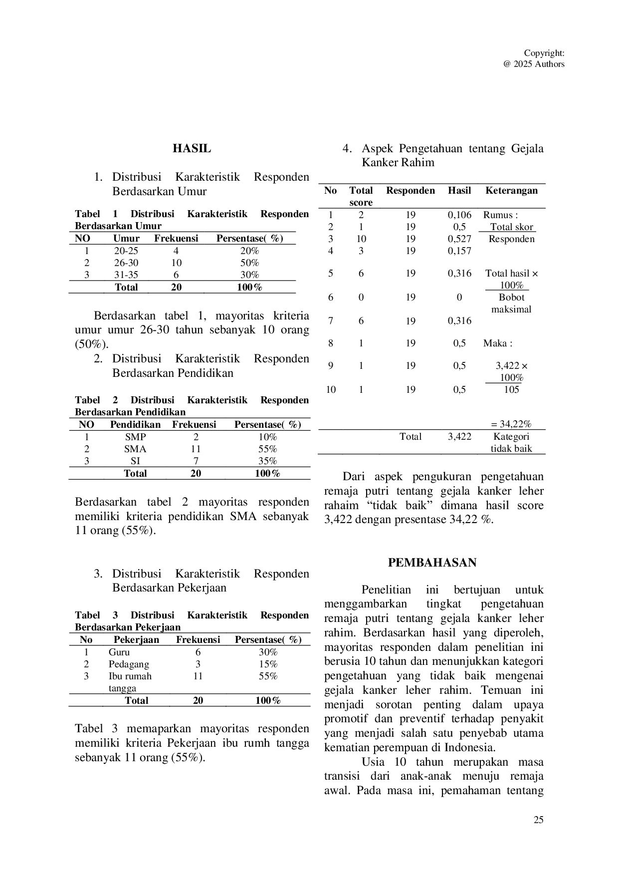 JURIS Gambaran Pengetahuan Ibu Tentang Penurunan Nyeri Persalinan Menggunakan Teknik Napas Dalam