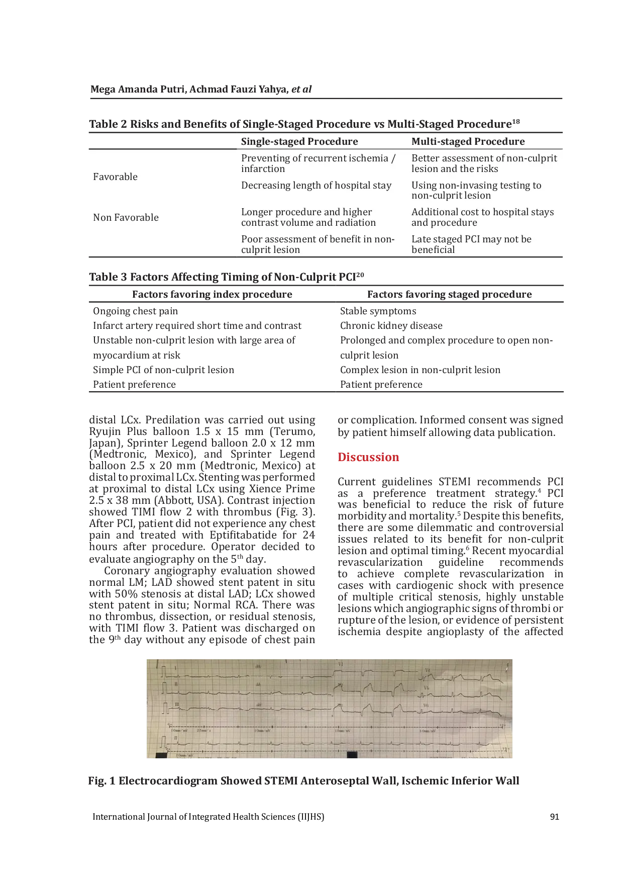 JURIS Culprit Only Versus Complete Revascularization in STEMI Multi Vessel Disease A Case Report