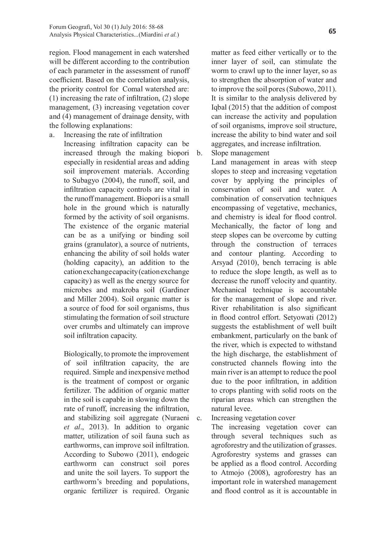 JURIS Analysis Physical Characteristics of Land for Estimated Runoff Coefficient as Flood Control Effort in Comal Watershed Central Java